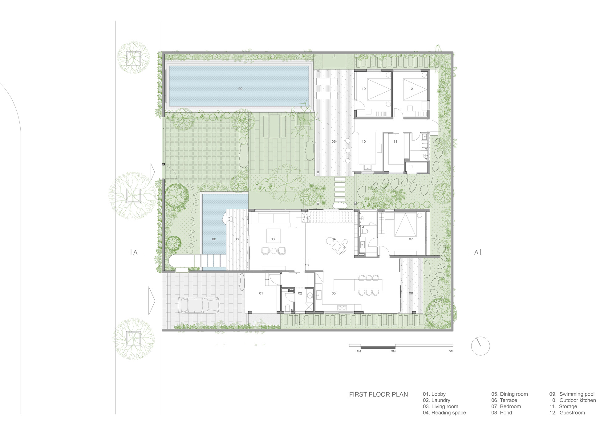 别墅庭院丨越南丨AN NAM Architecture-23