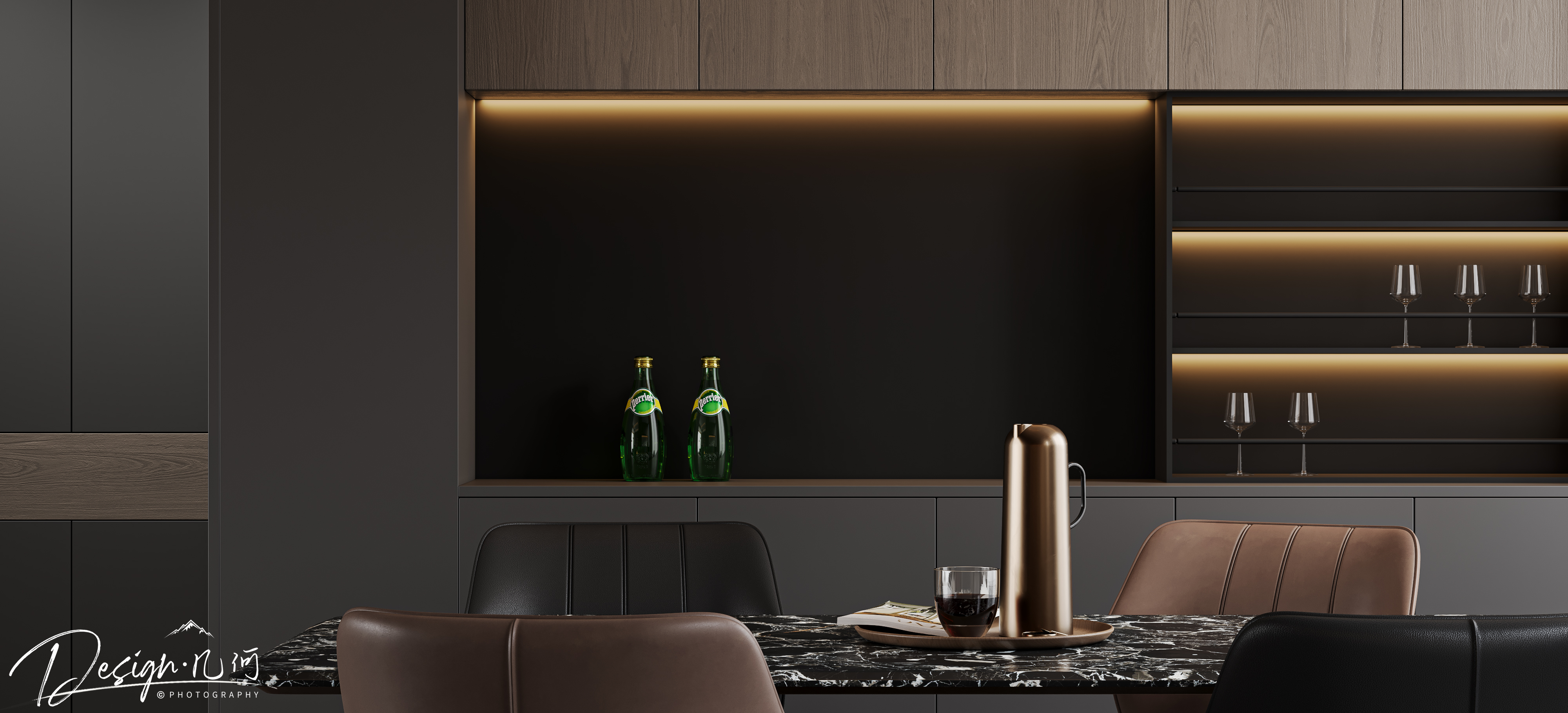 几何空间视觉表现 | 置地双清湾天域现代客餐厅-20