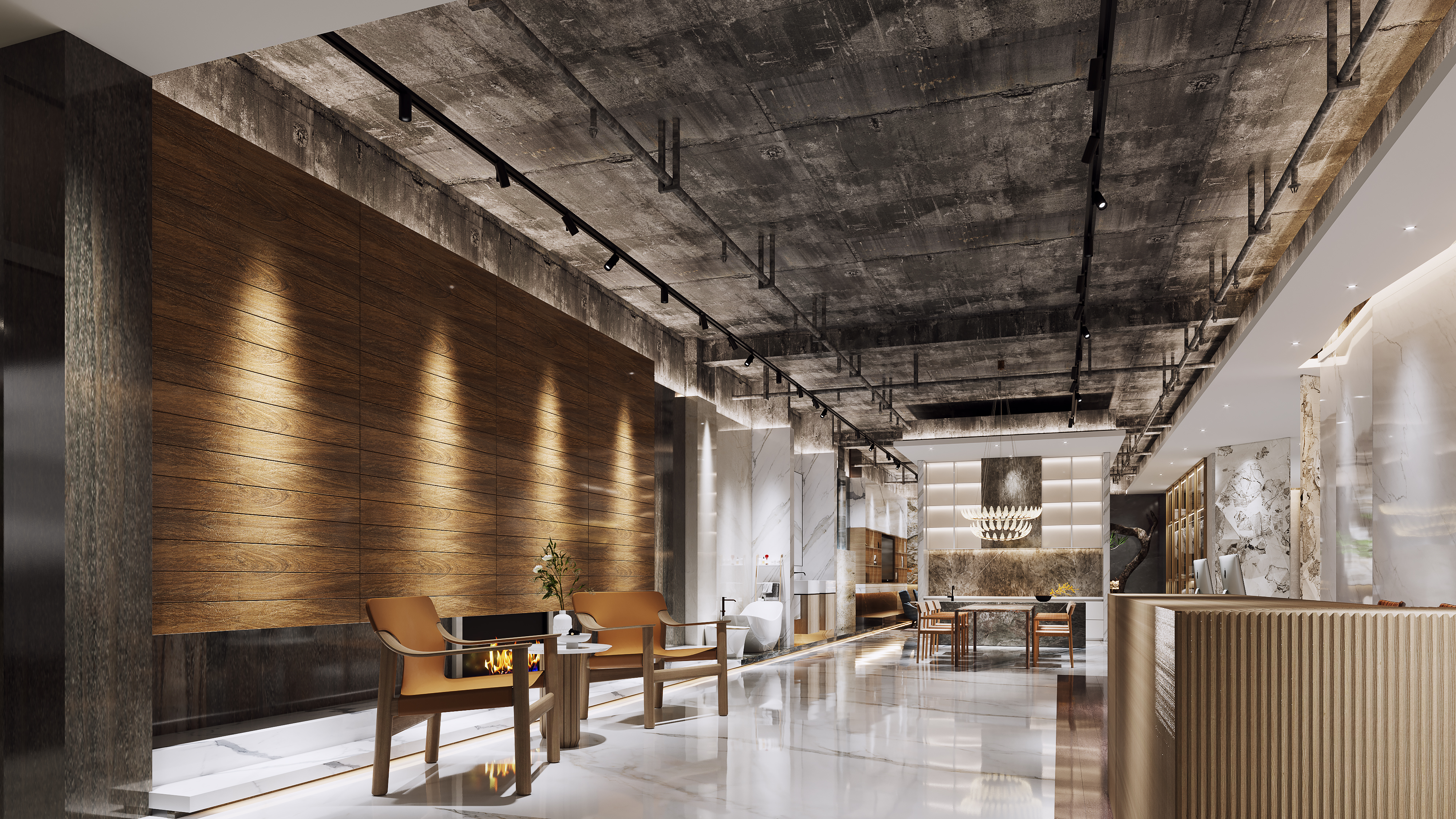 创意融合 | 岩板展厅空间设计案例解析-5