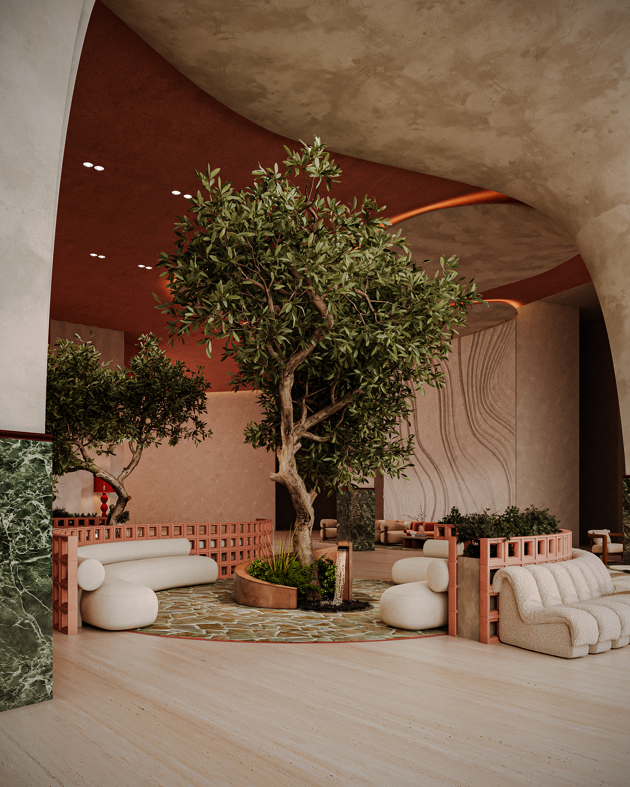 Hotel Reception Area（酒店接待区学术室内设计项目）-5