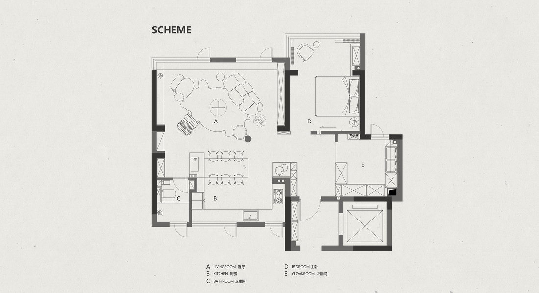 100㎡的独处自由，把三间卧室变成客餐厅-22