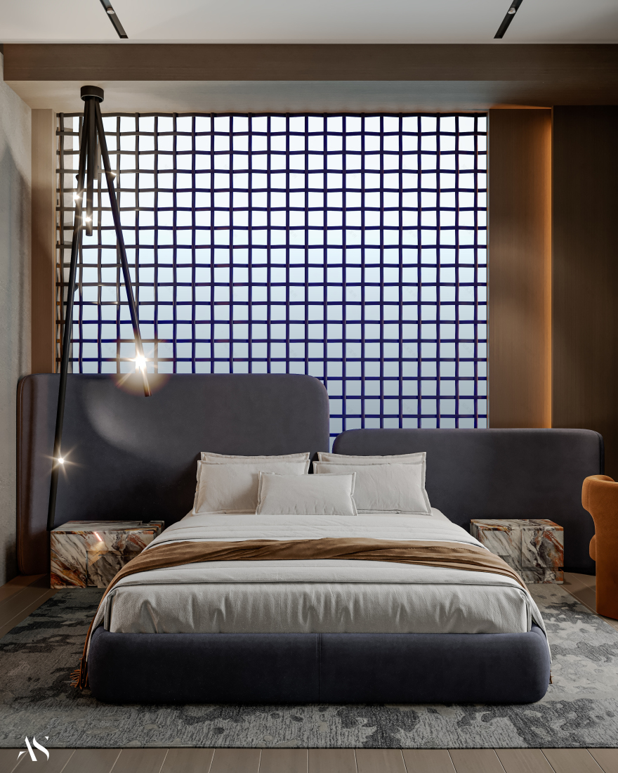 卧室房间设计丨沙特阿拉伯丨FATMA ALZAHRAA-6