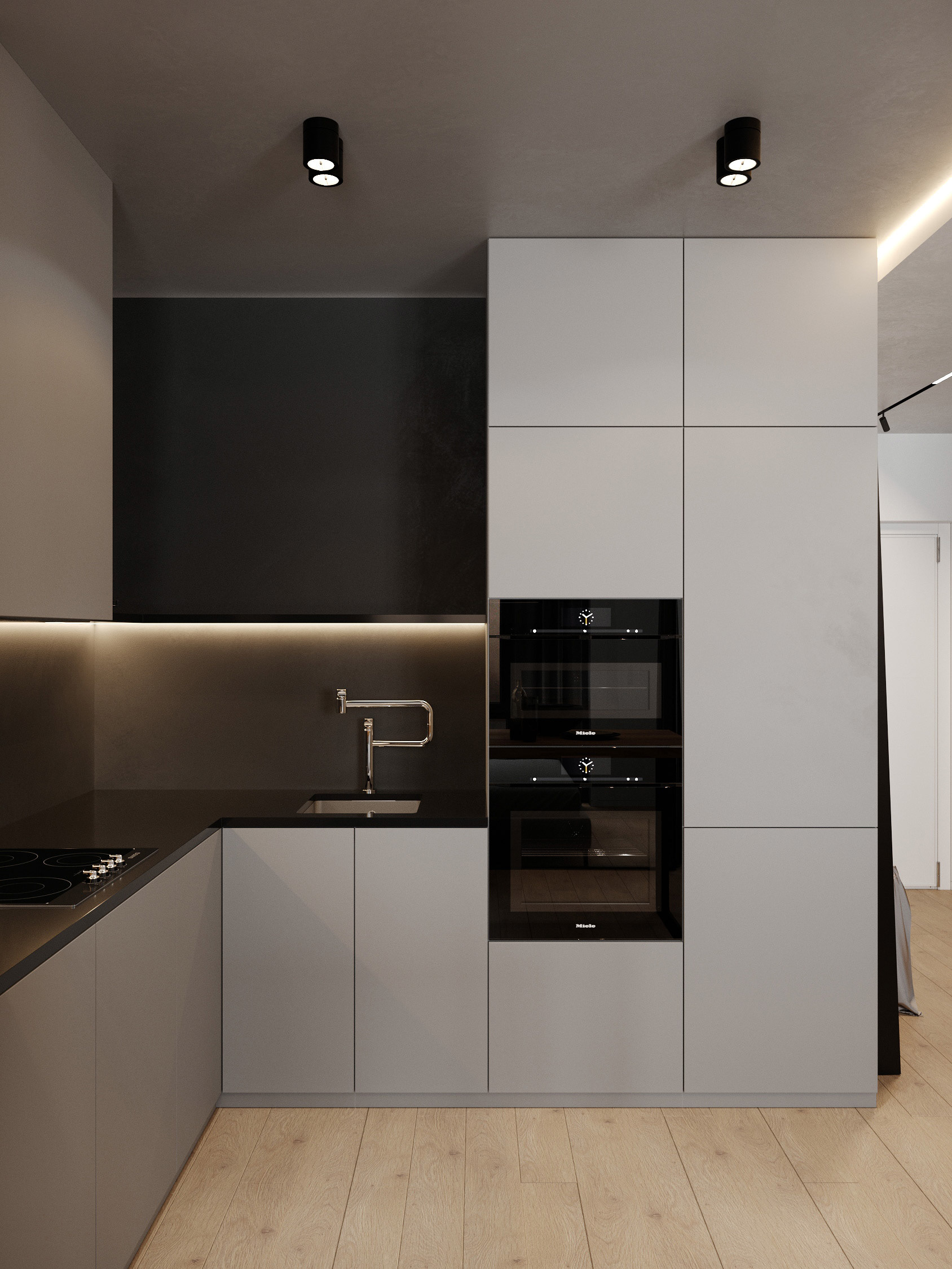 高级黑色系公寓设计 演绎时尚都市风!-7