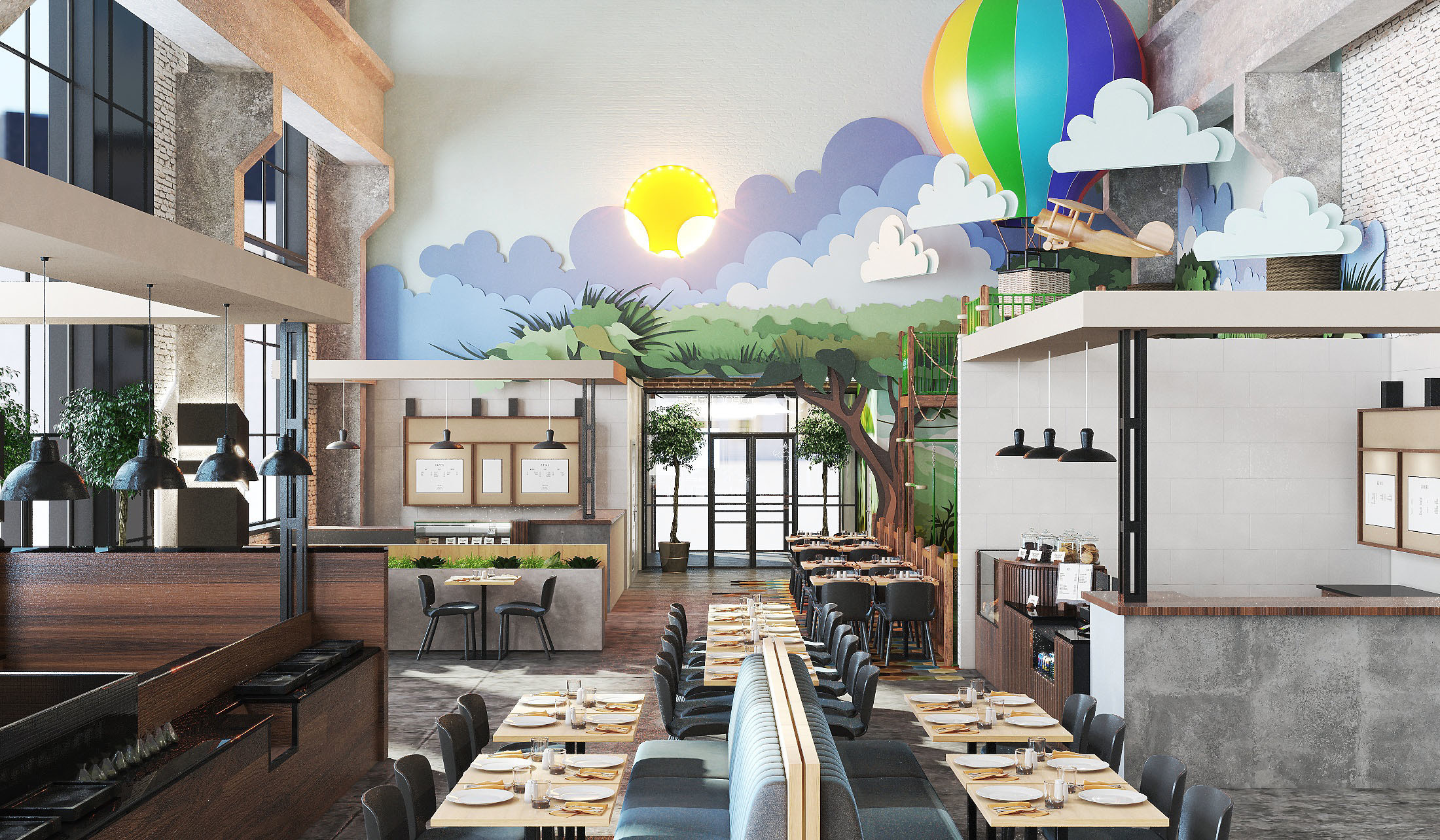 亚洲区的美食广场设计-17