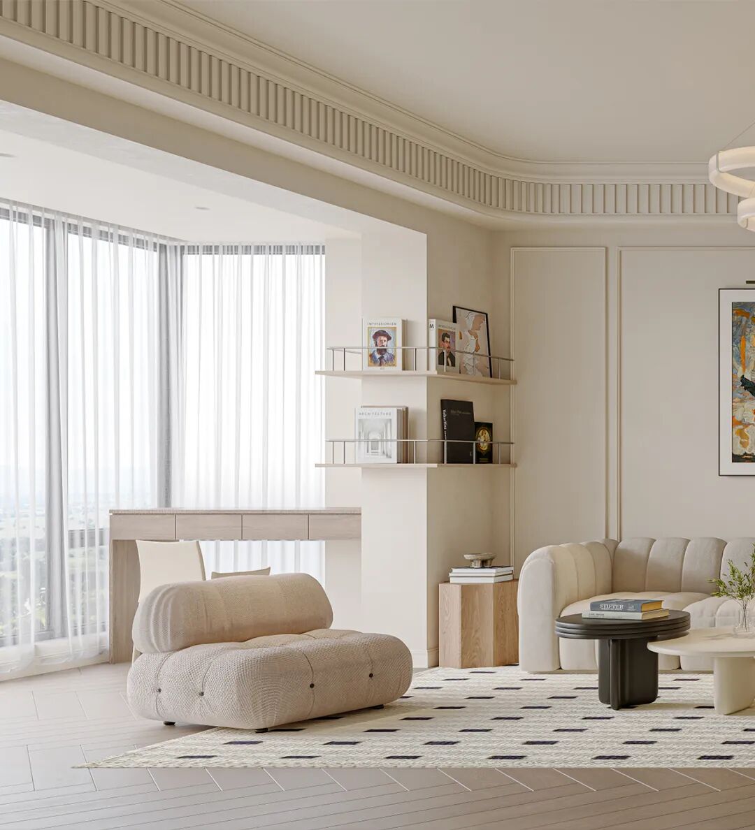 永安新作丨绿海湾110m²【皎洁入梦·诗意法式】-57