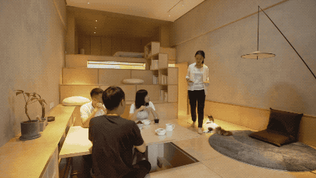 杭州夫妻买下40㎡破房，挖空地板造房中房，下班后在里面释放压力-102