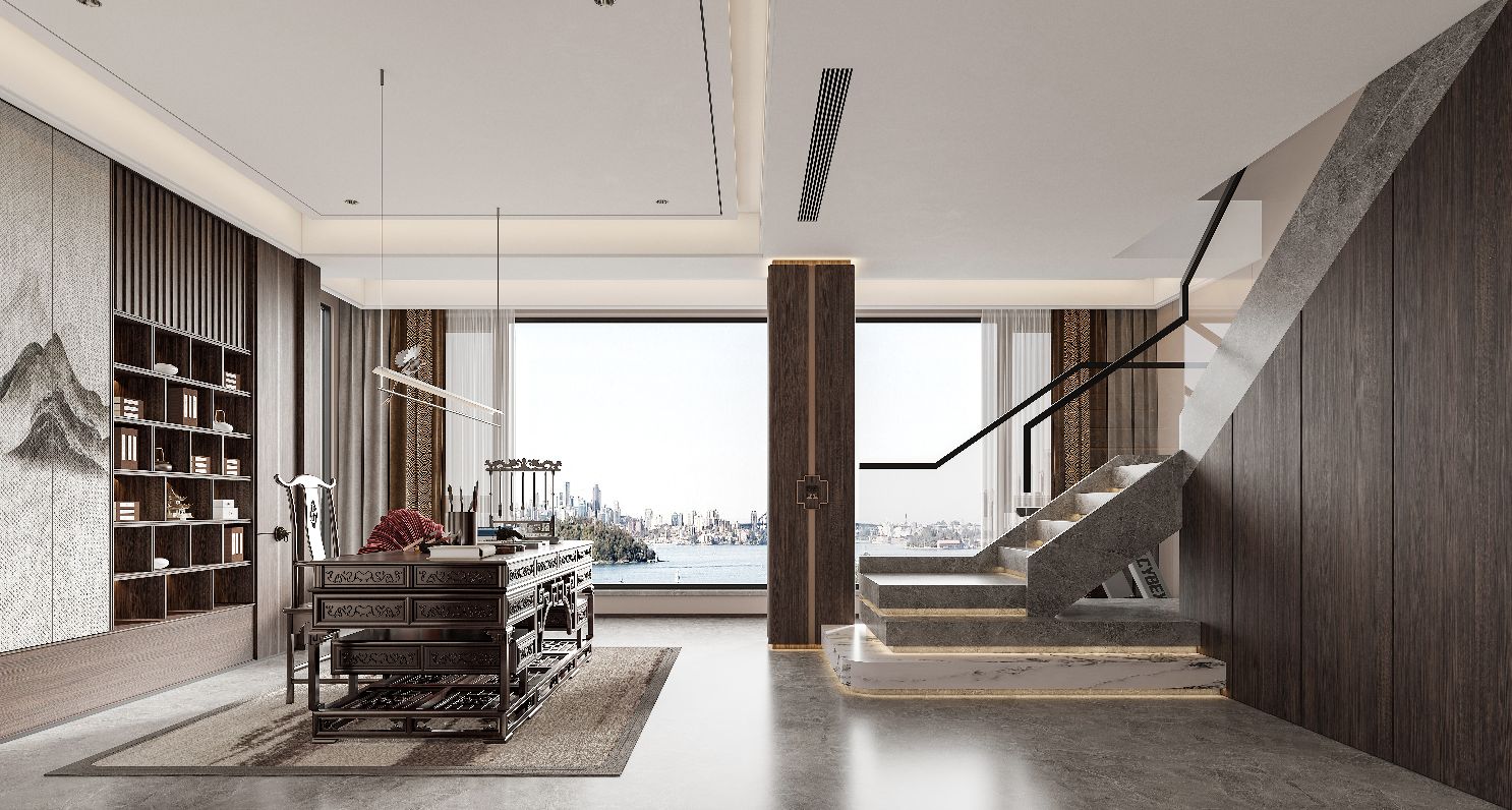 尚书苑刘总复式楼新中式风格设计丨中国湖北-6