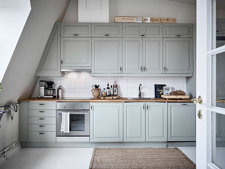 独特拱窗的斯堪的纳维亚风格阁楼公寓-9