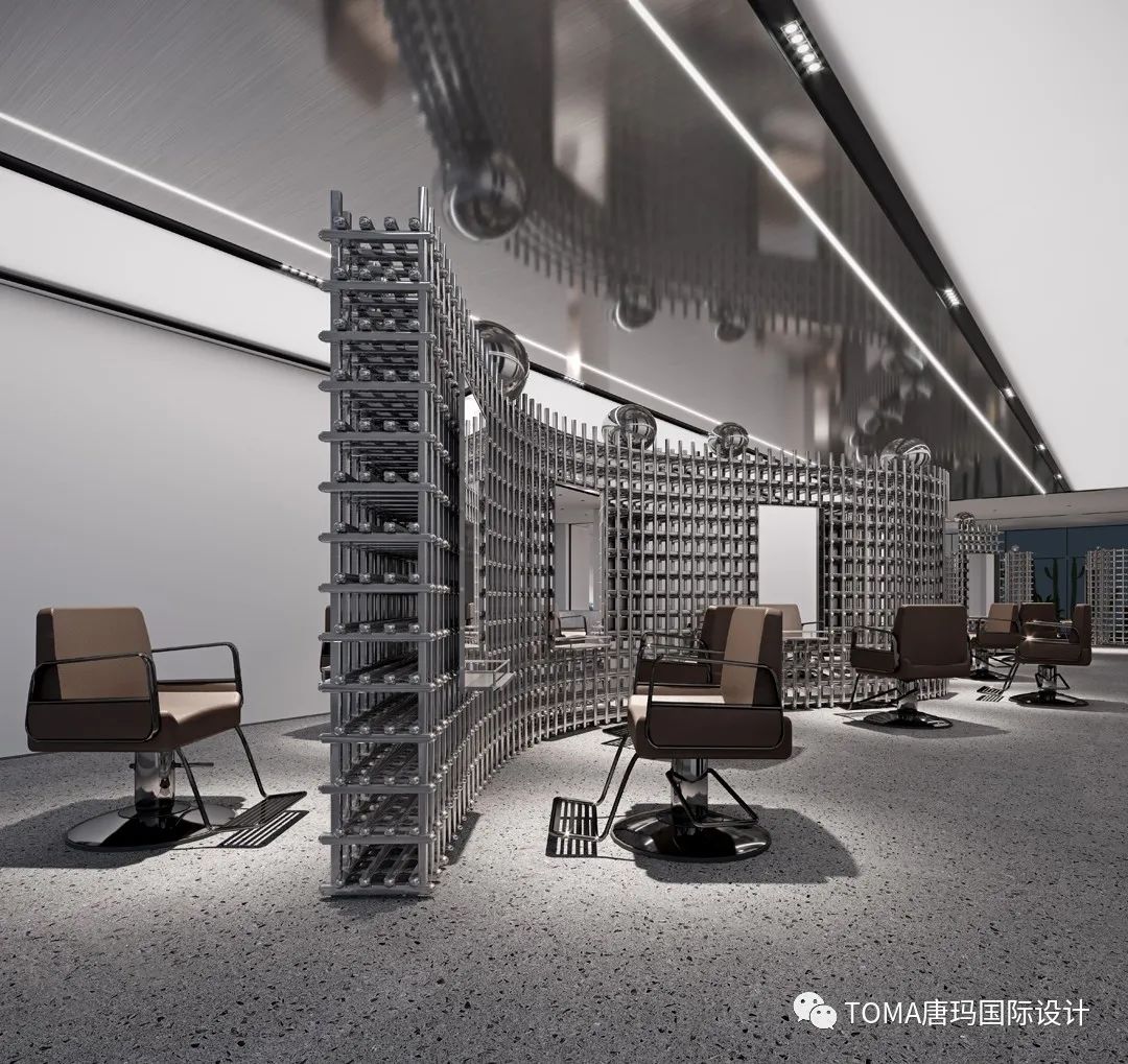 极简炫酷美发沙龙,融入哲学空间美学-11