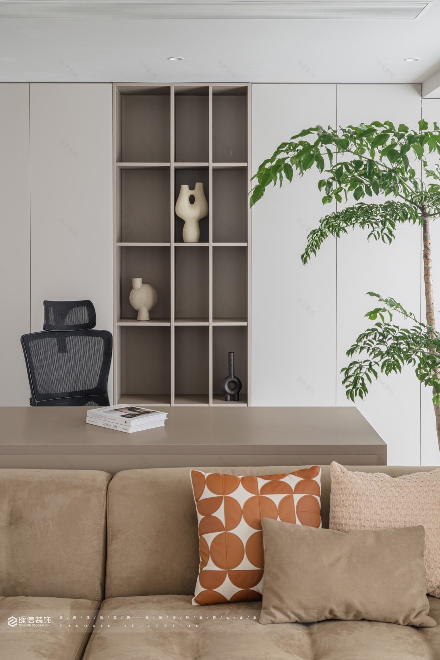 120 现代风,暖调空间感丨琢信装饰-11