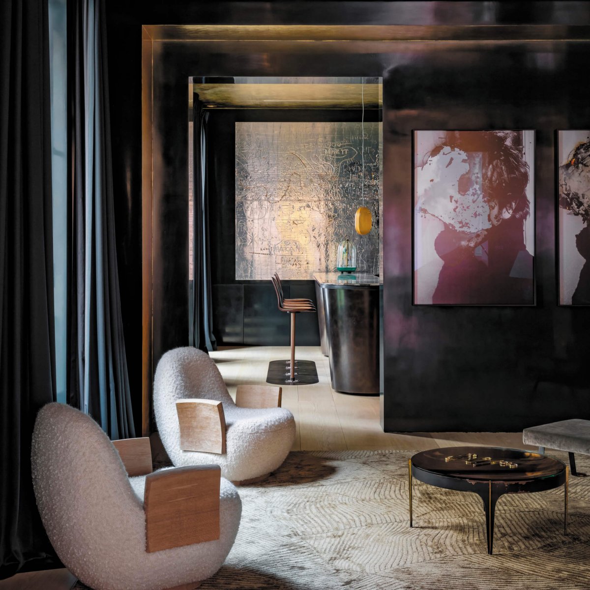 巴黎某住宅室内设计丨法国巴黎丨Pierre Yovanovitch-7