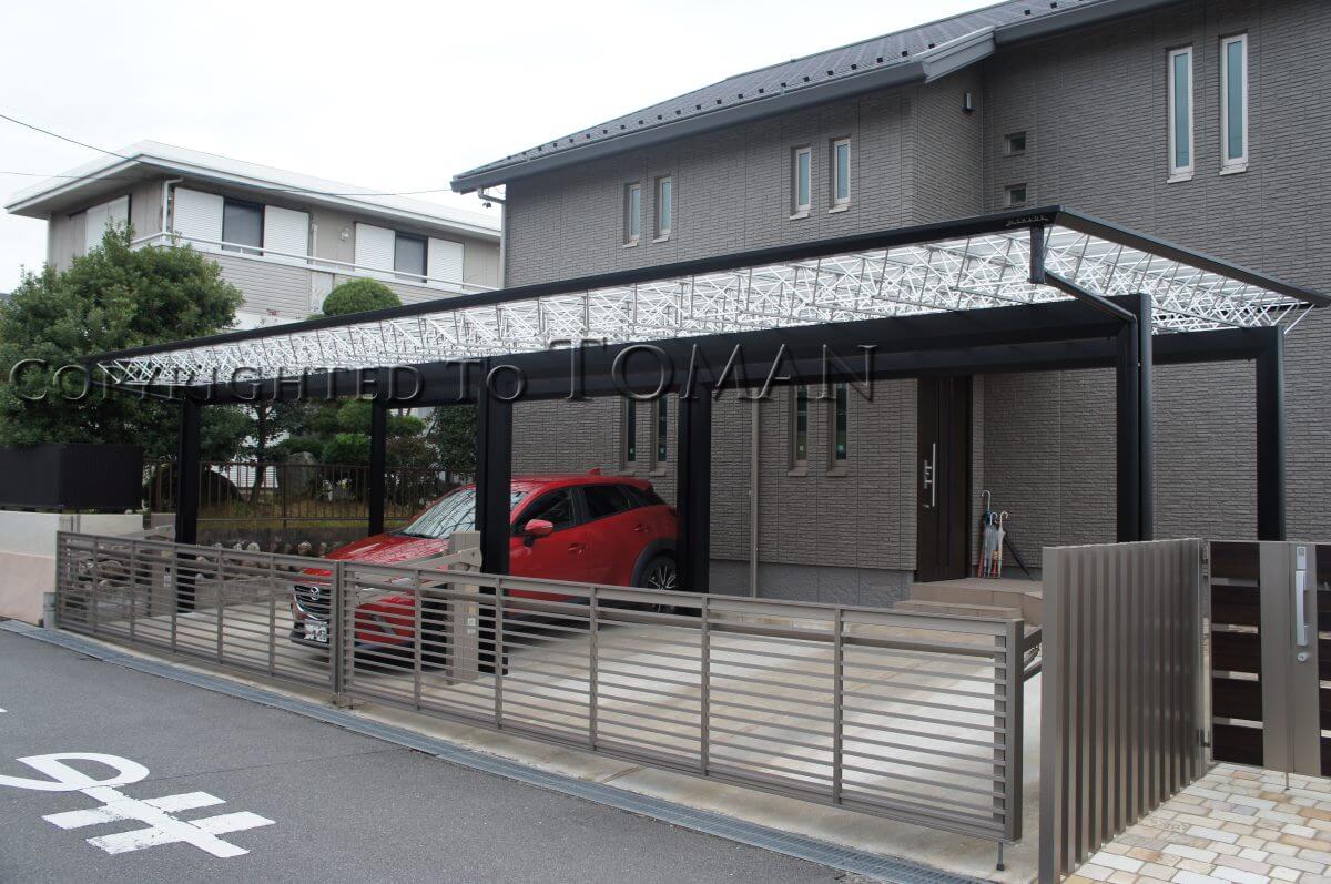 四日市市Y様邸高级完全封闭车棚外构项目-5