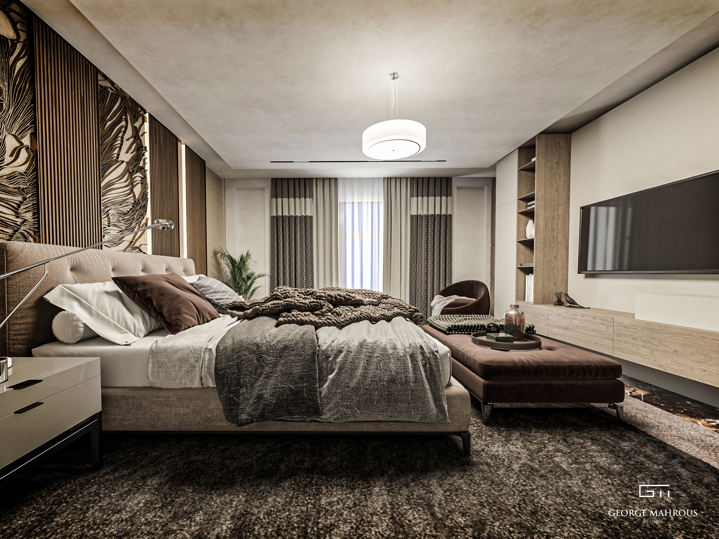 卧室室内设计丨GEORGE MAHROUS DESIGNS-8
