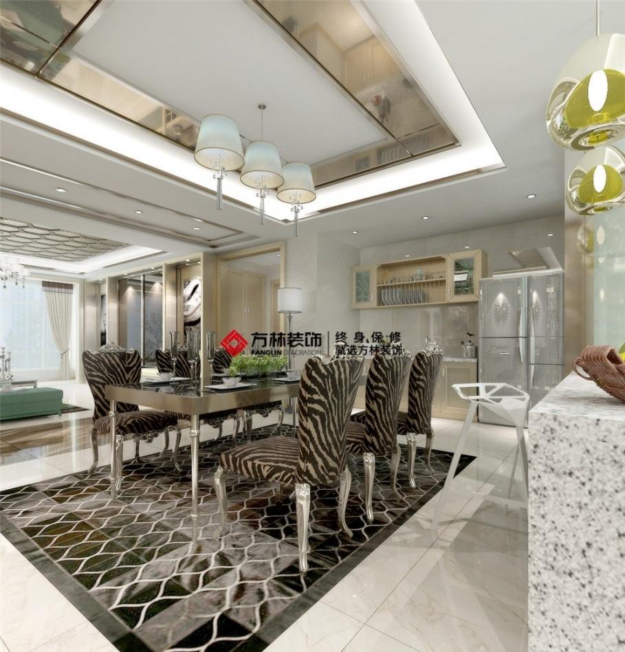 美的城四期 140 平港式风格装修设计,演绎轻奢生活美学-10