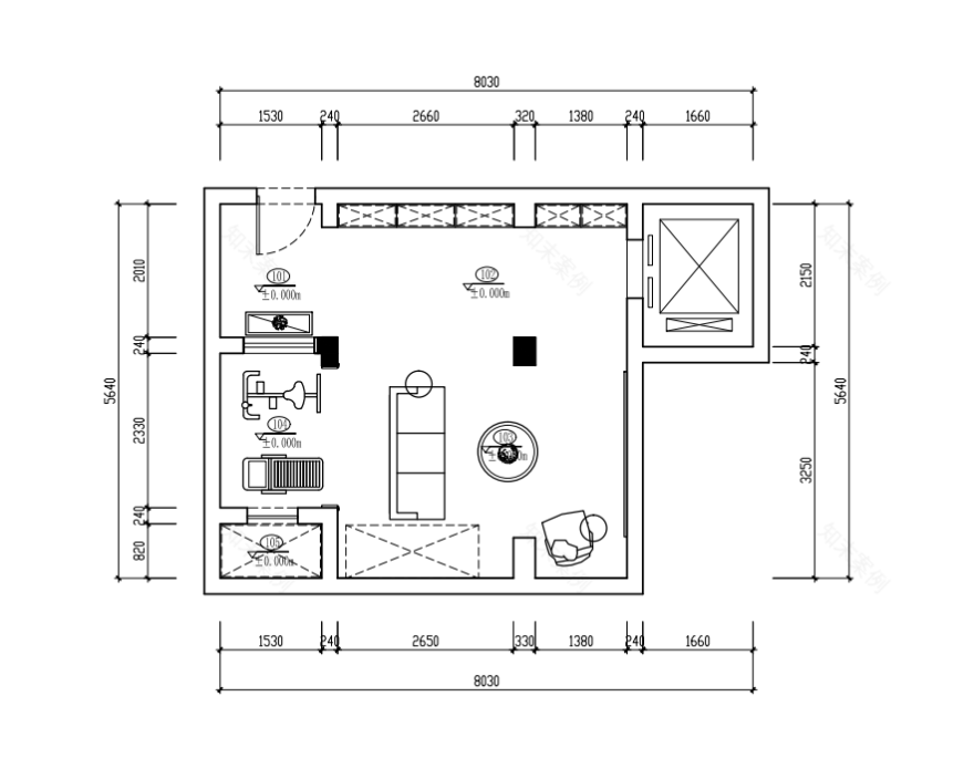 现代轻奢风 | 蓝白木三色打造 320㎡别墅空间-18