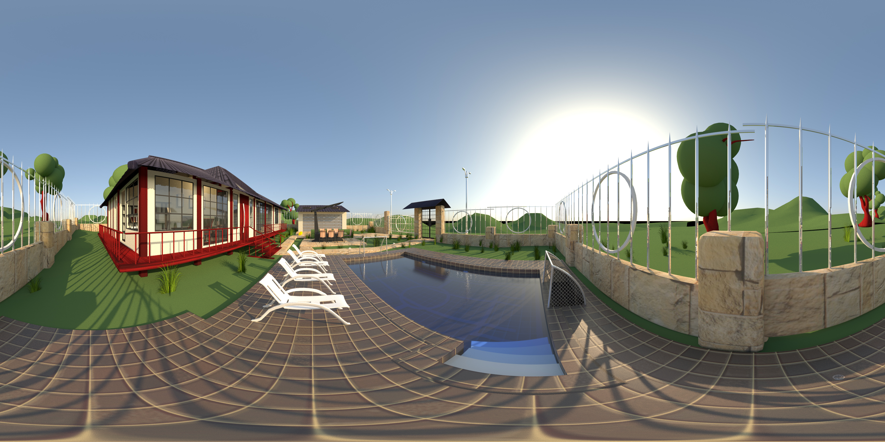 cartoon japanese modern house-3