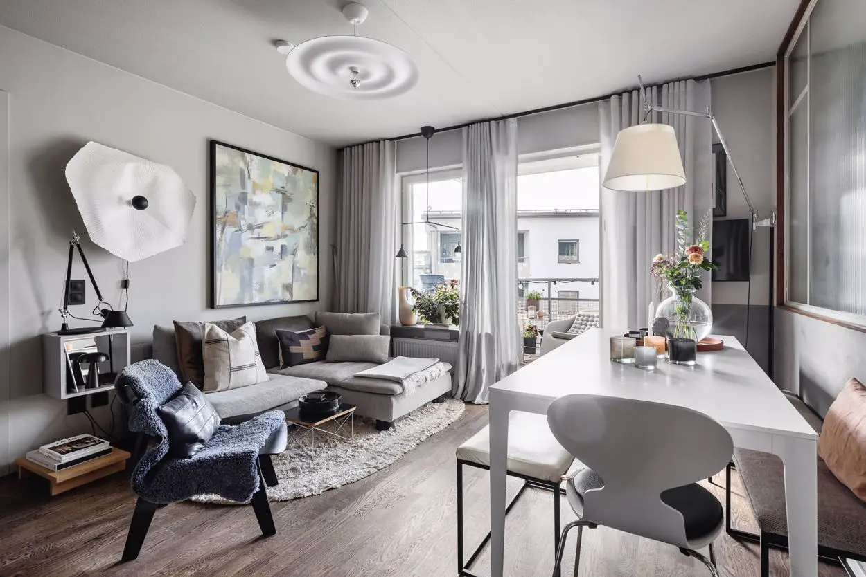 时尚玻璃墙 | 54m2 紧凑两居室的亮点设计-5