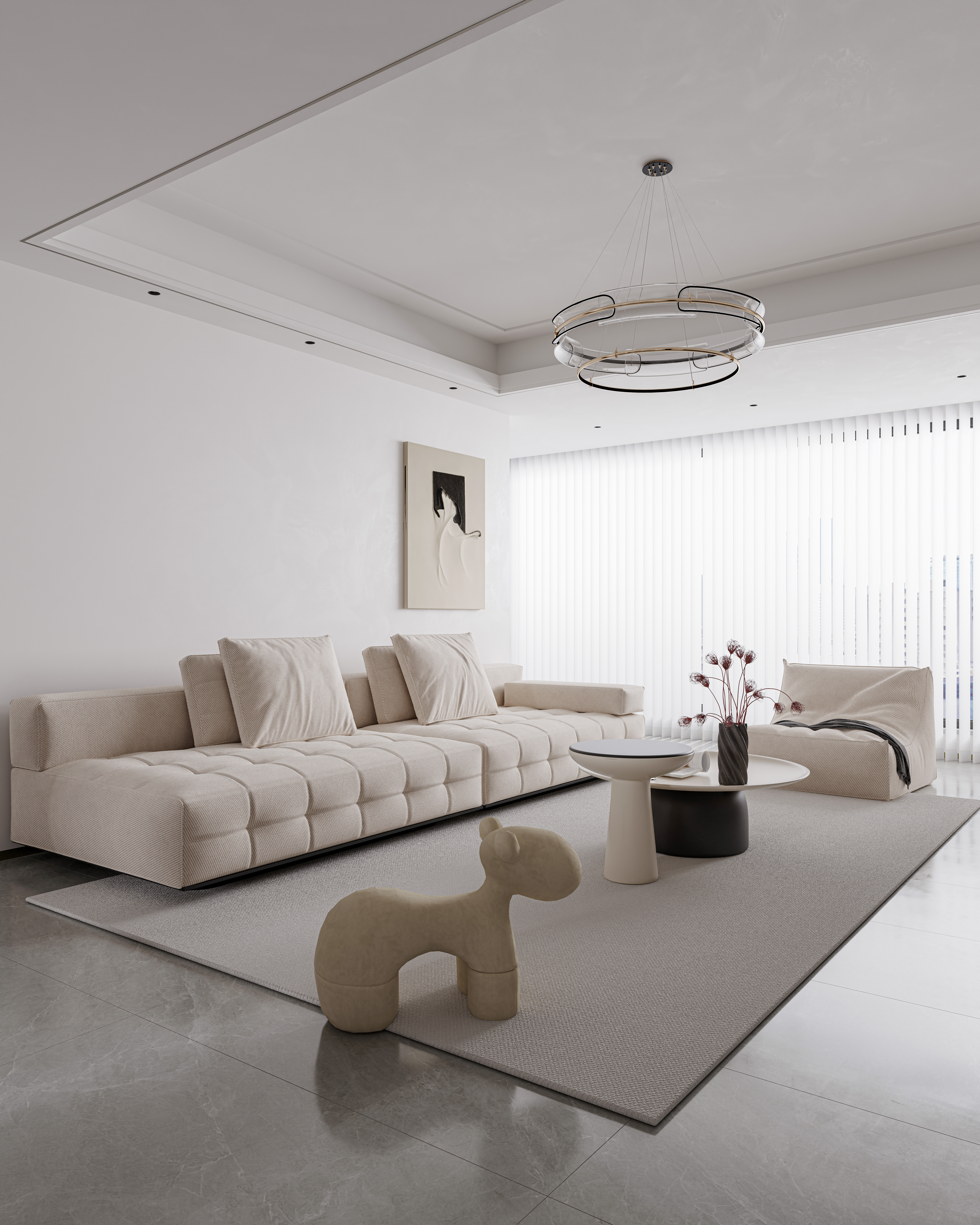 现代极简客厅卧室设计-6