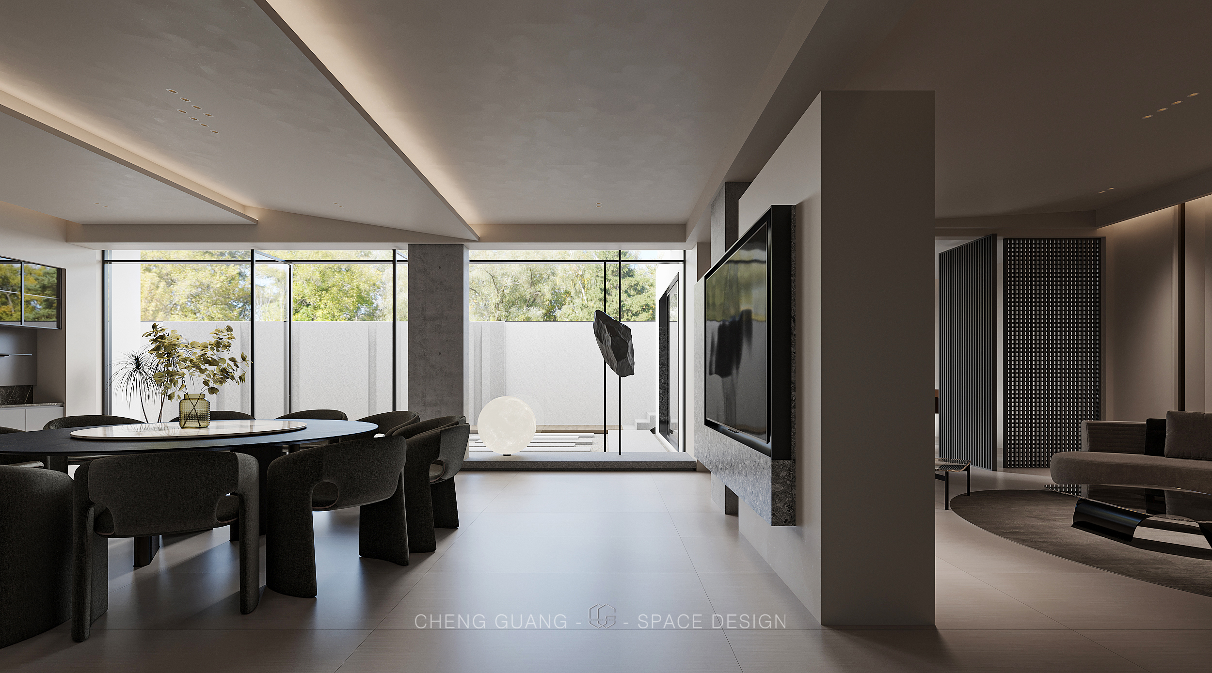 会客室· 乘光·大地色系丨中国潮州丨乘光空间设计-4