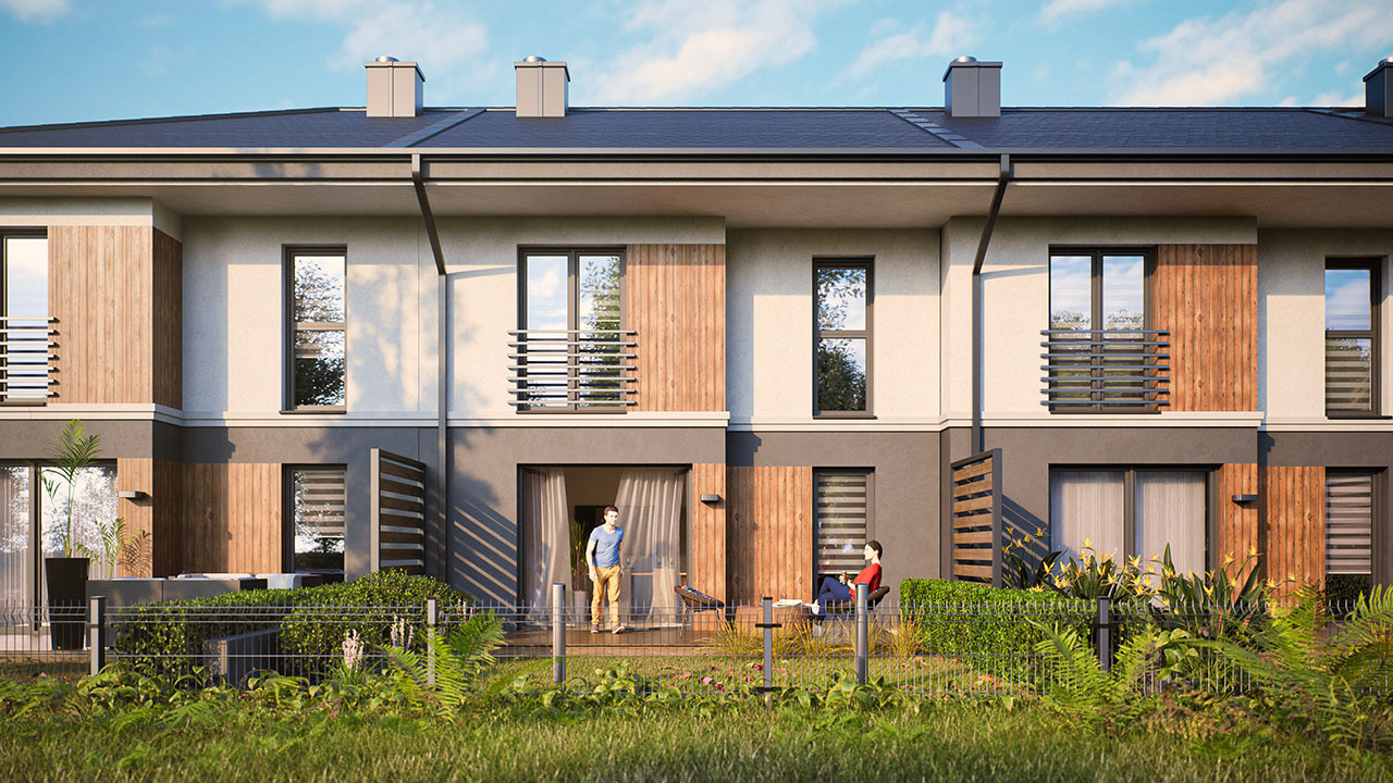 Szeregówka | Wizualizacje Architektoniczne 3D-12