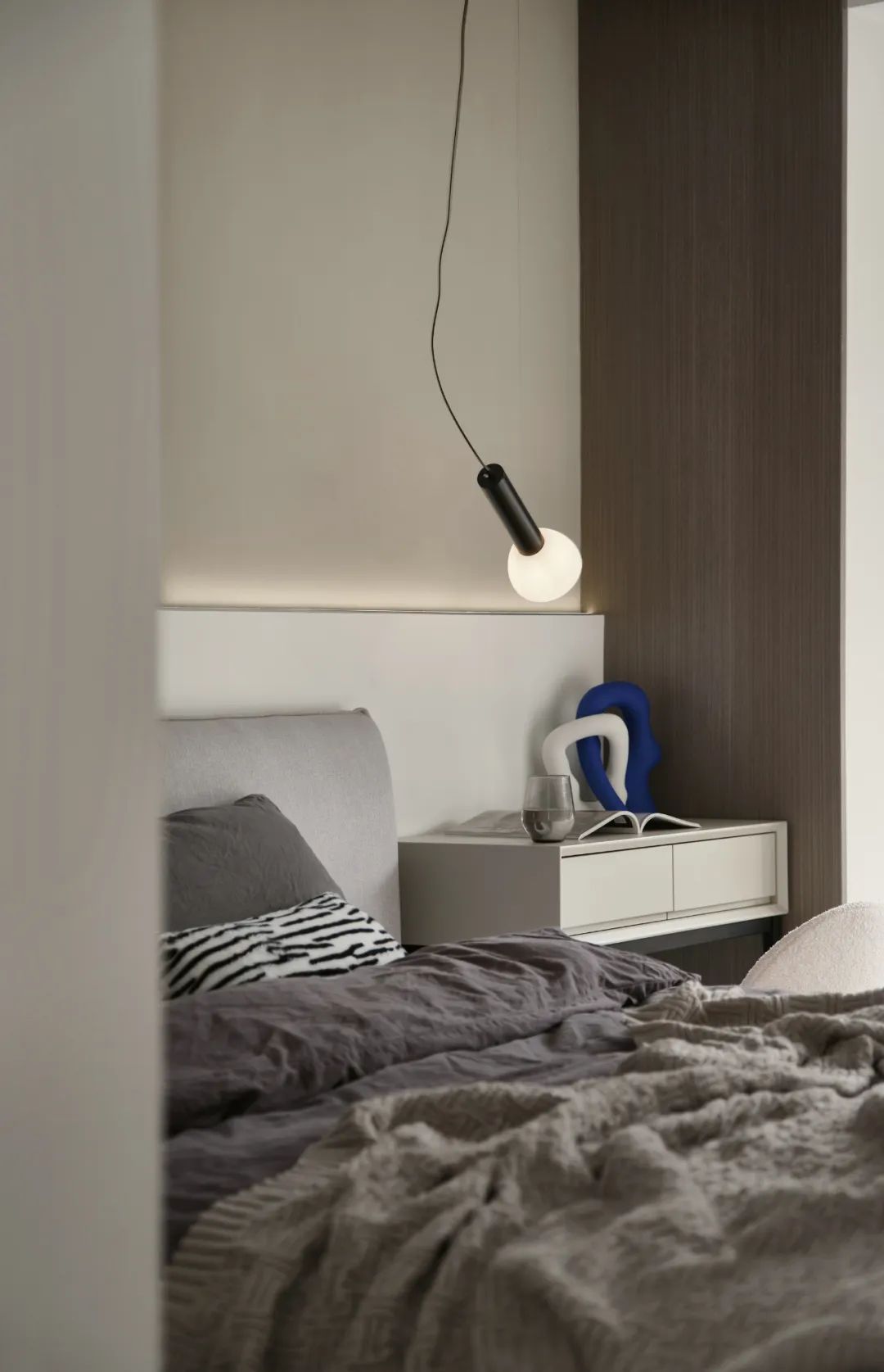 73㎡老房黑白灰简约改造丨壹石空间设计-43