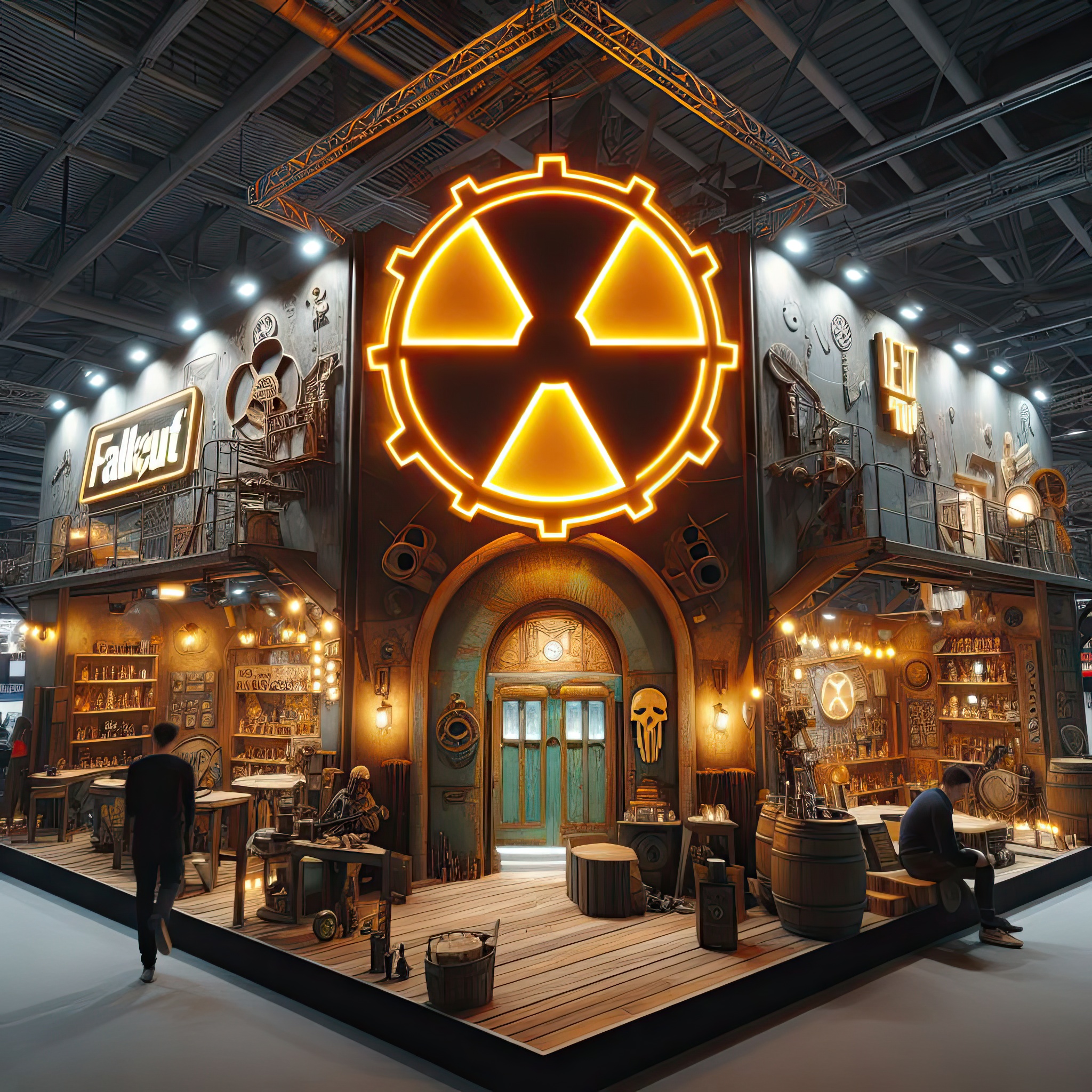 Fallout exhibition stand/booth ai generated-8