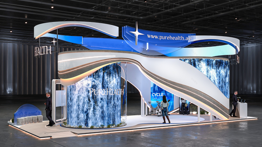 Pure Health WHX Tech展会展位设计丨未明确提及-3