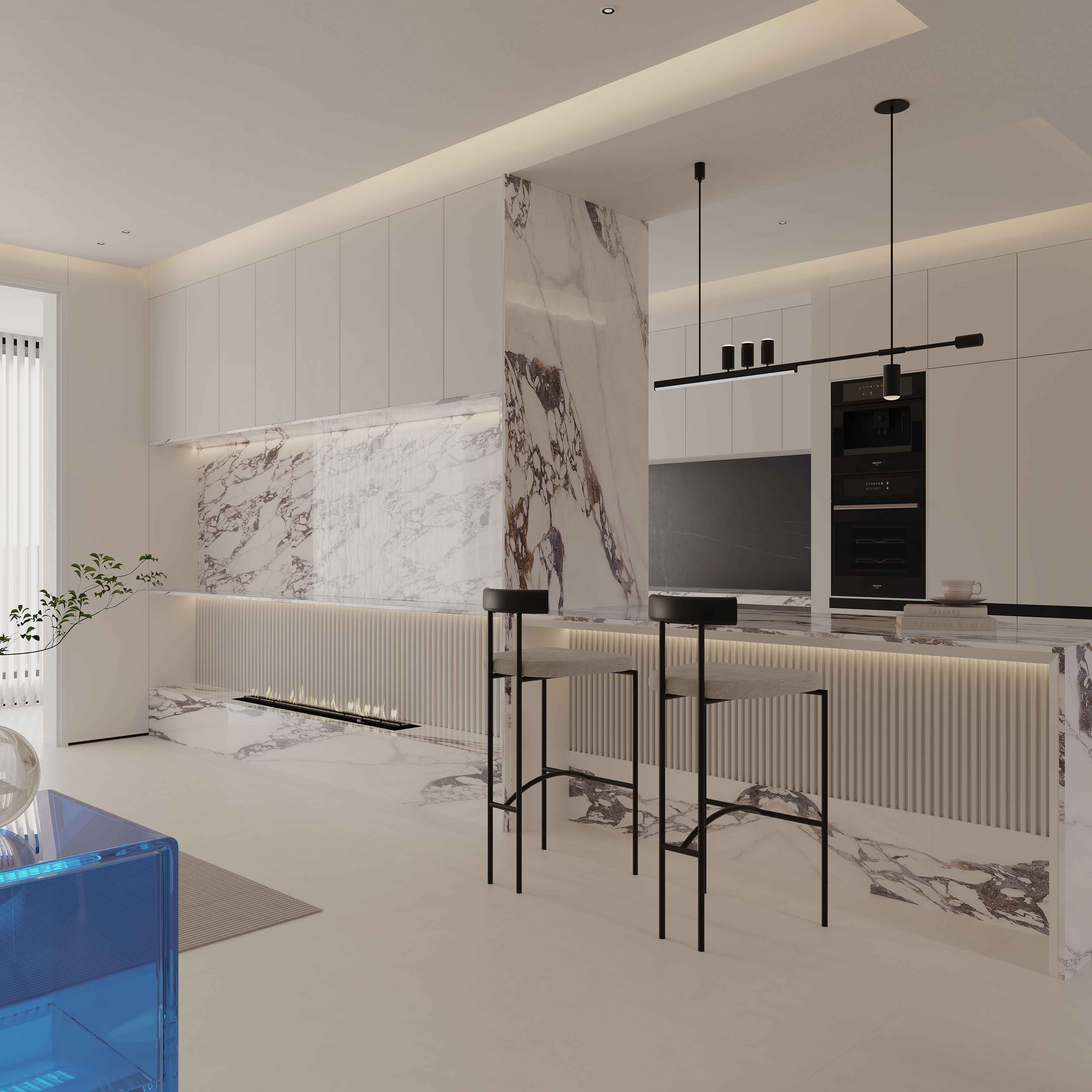 现代极简与克莱因蓝的碰撞-1