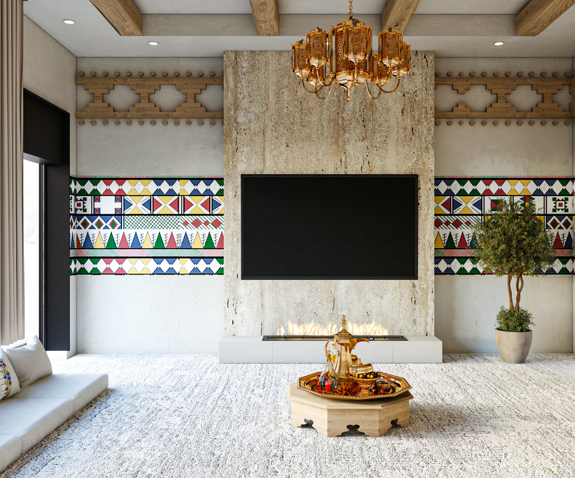 沙特阿拉伯阿西尔议会厅（Majlis in kSA）丨ARWA ALHAMDI DESIGN-8