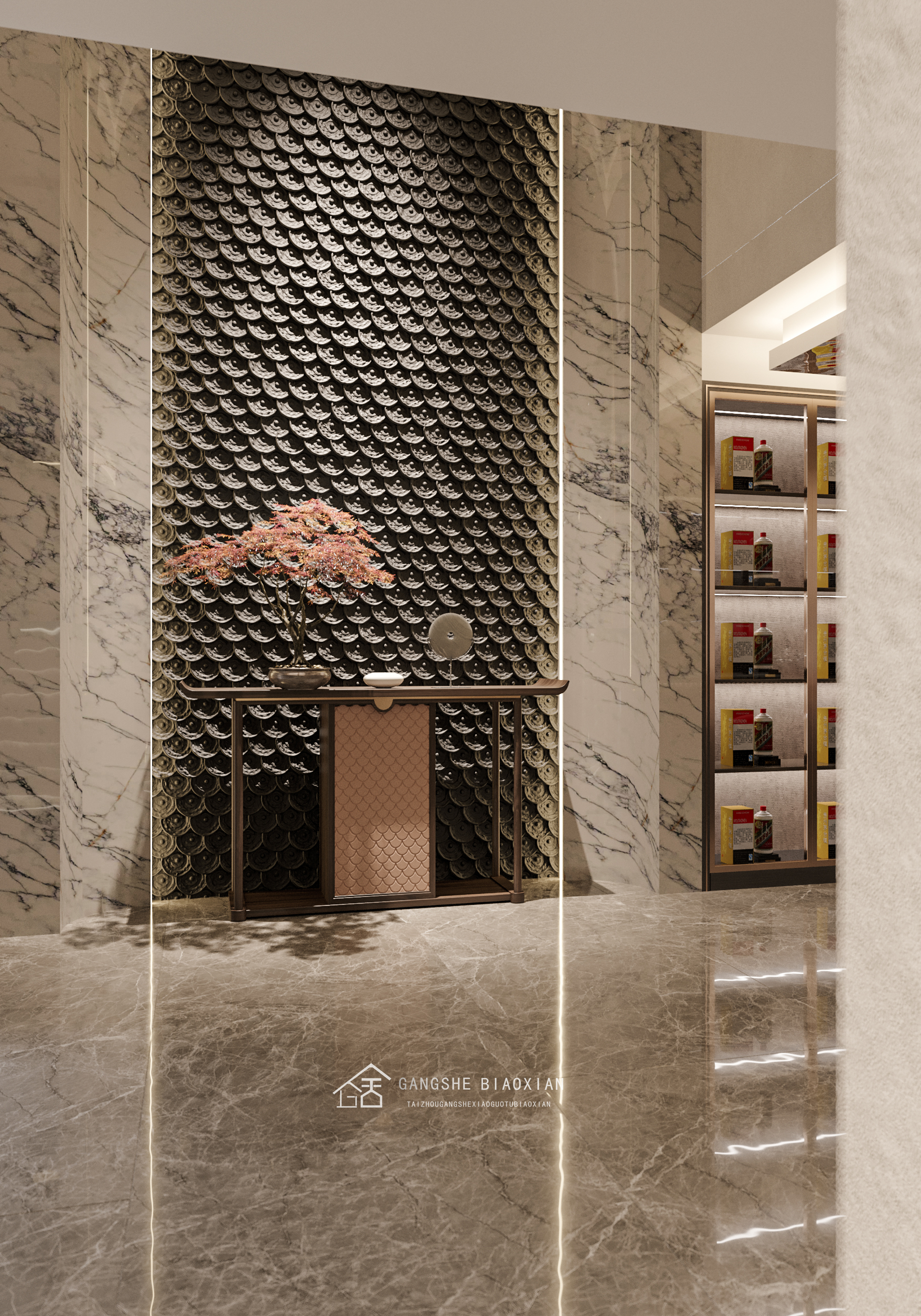 新中式别墅效果图案例丨冈舍效果图高端组-9