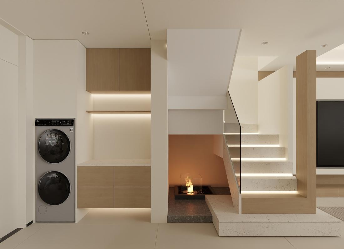 原木极简风跃层-10