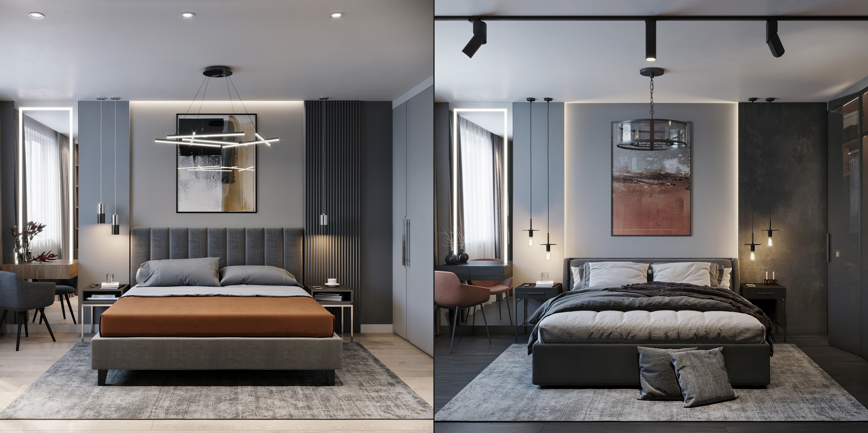 визуализация спальни 2 variants of the bedroom viz-0