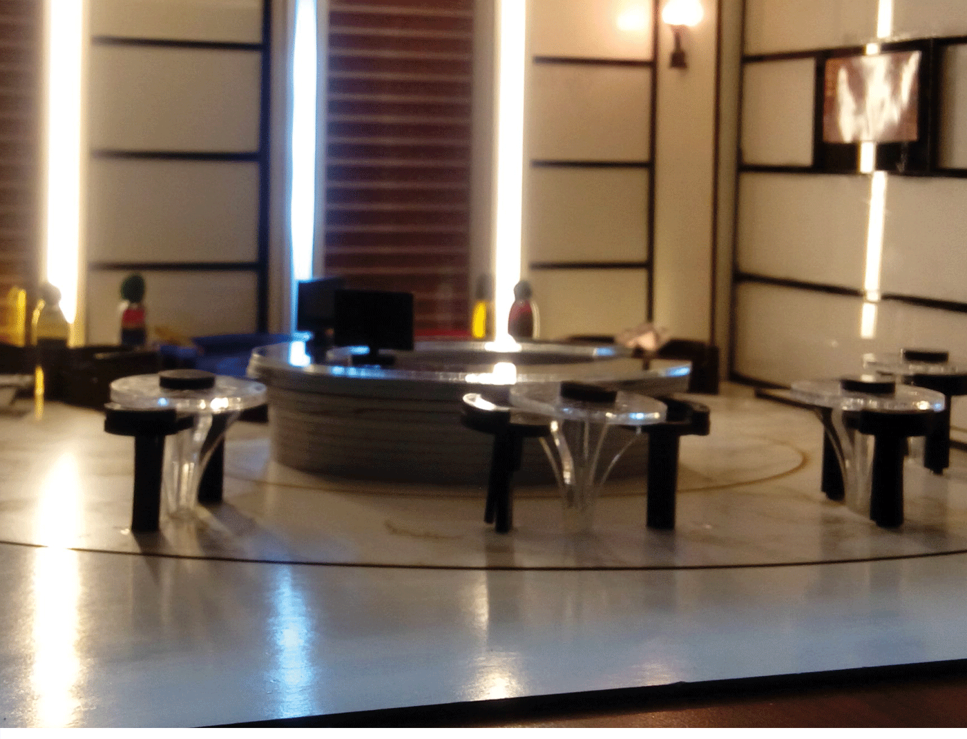 Interior design maquette for a hall inside a hotel-6