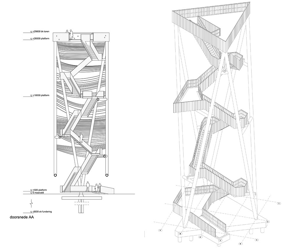 洛默尔观景塔——三角形钢架结构与沙丘波纹的完美结合-25