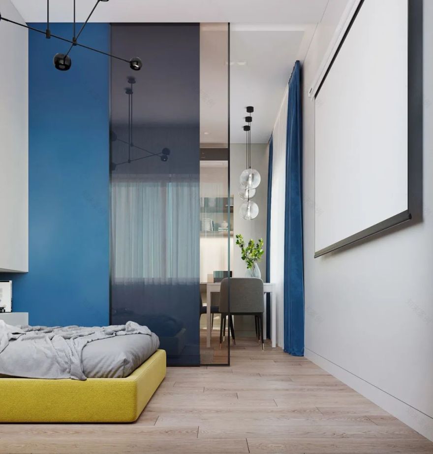 在黄与蓝的生动包围下,自行车上墙了???-36