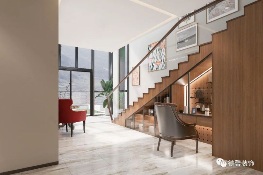 玖珑湖美式浪漫别墅丨德馨装饰-16