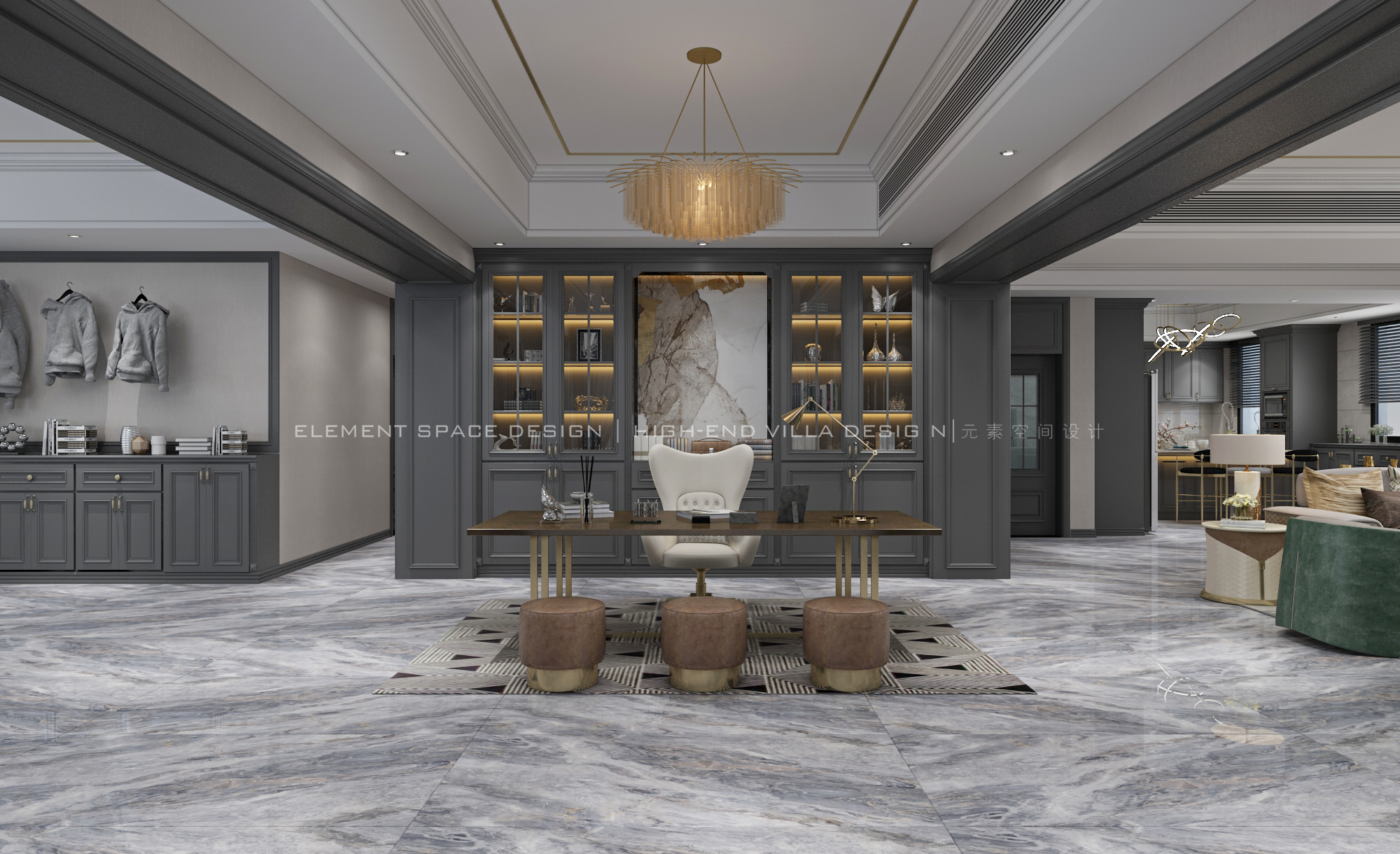 2021 美式风格全案设计-- 元素视觉 | 打造幸福美满家居空间-14