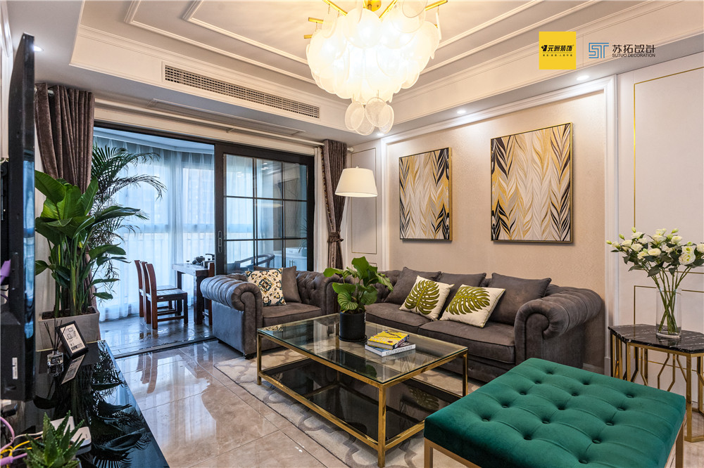 常州雅居乐星河湾135㎡现代轻奢住宅  常州元洲装饰 苏拓设计-6