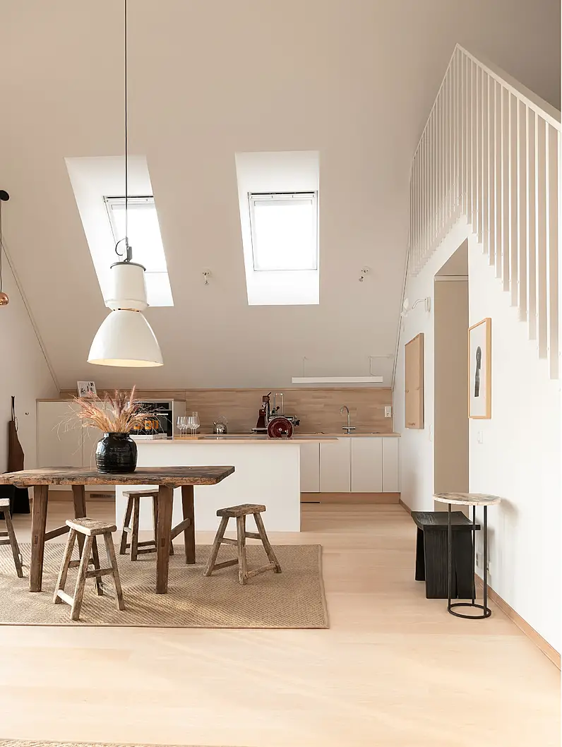 自然风格瑞典顶层复式公寓-5