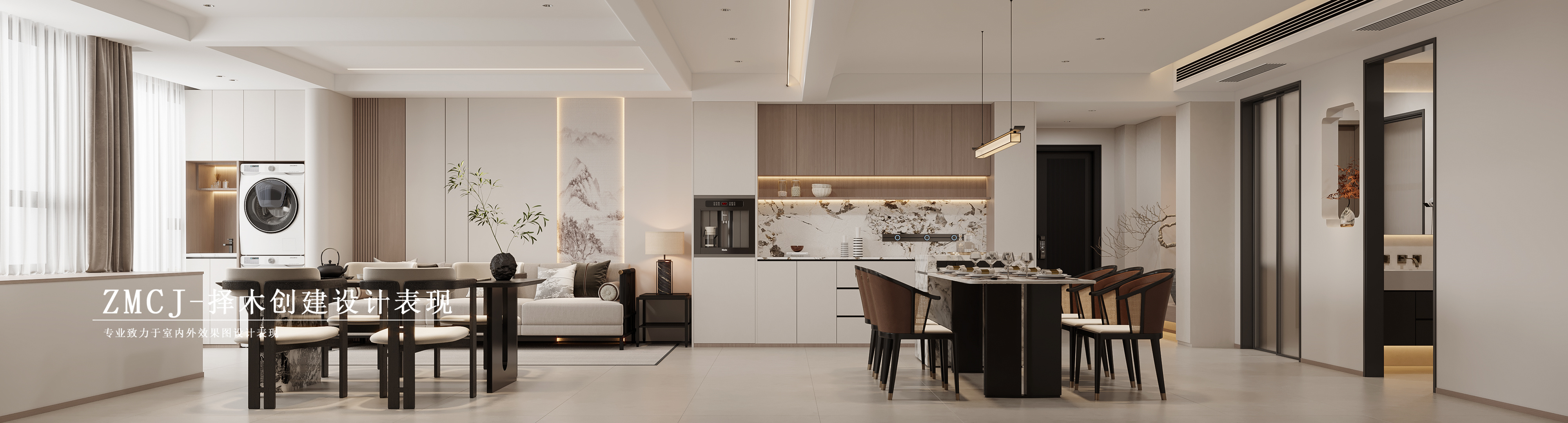 家装-现代客餐厅卧室卫生间-2