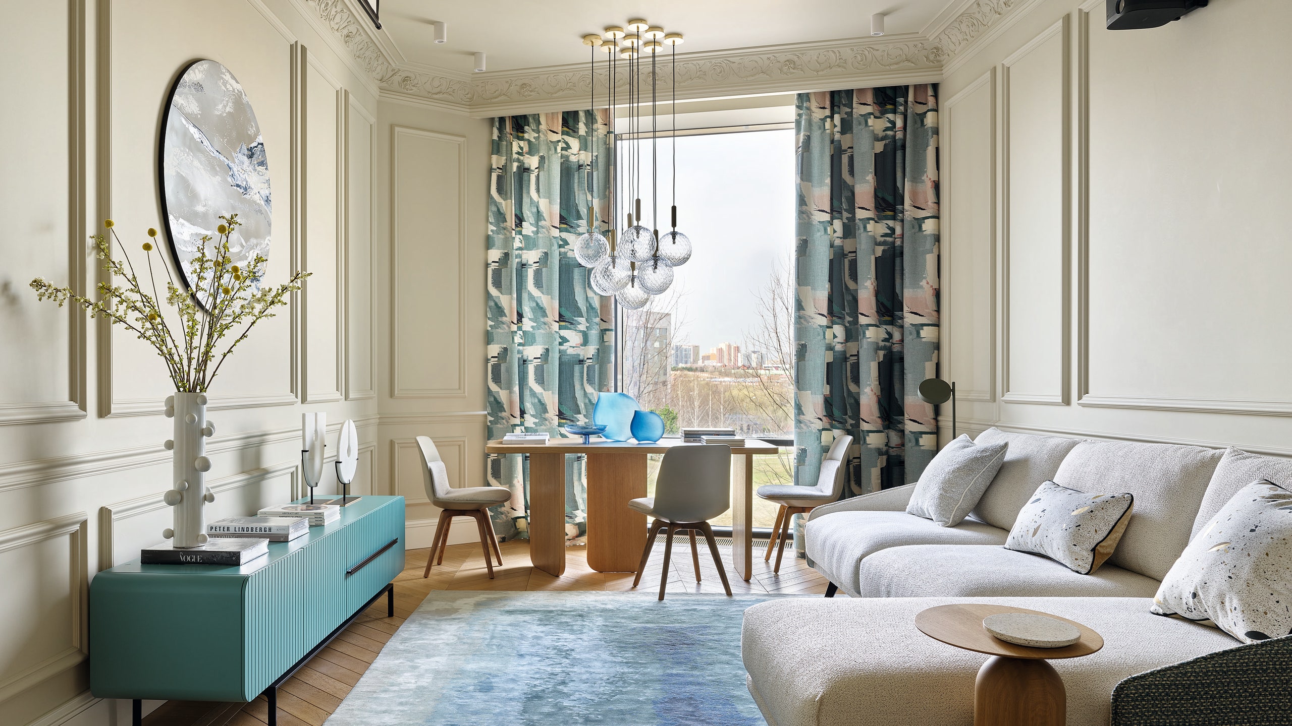 莫斯科110㎡风水原则室内设计公寓丨俄罗斯莫斯科丨Ольга Солнышкова（奥尔加·索尔尼什科娃）-2