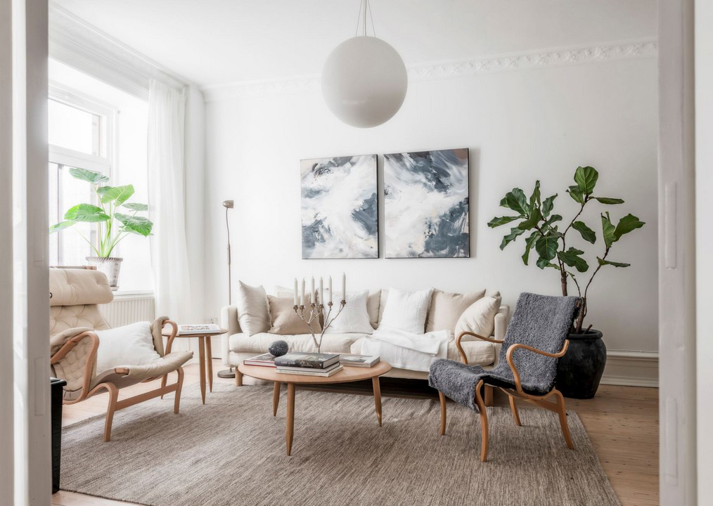 瑞典宁静灰褐公寓 顶层阁楼设计巧妙-12