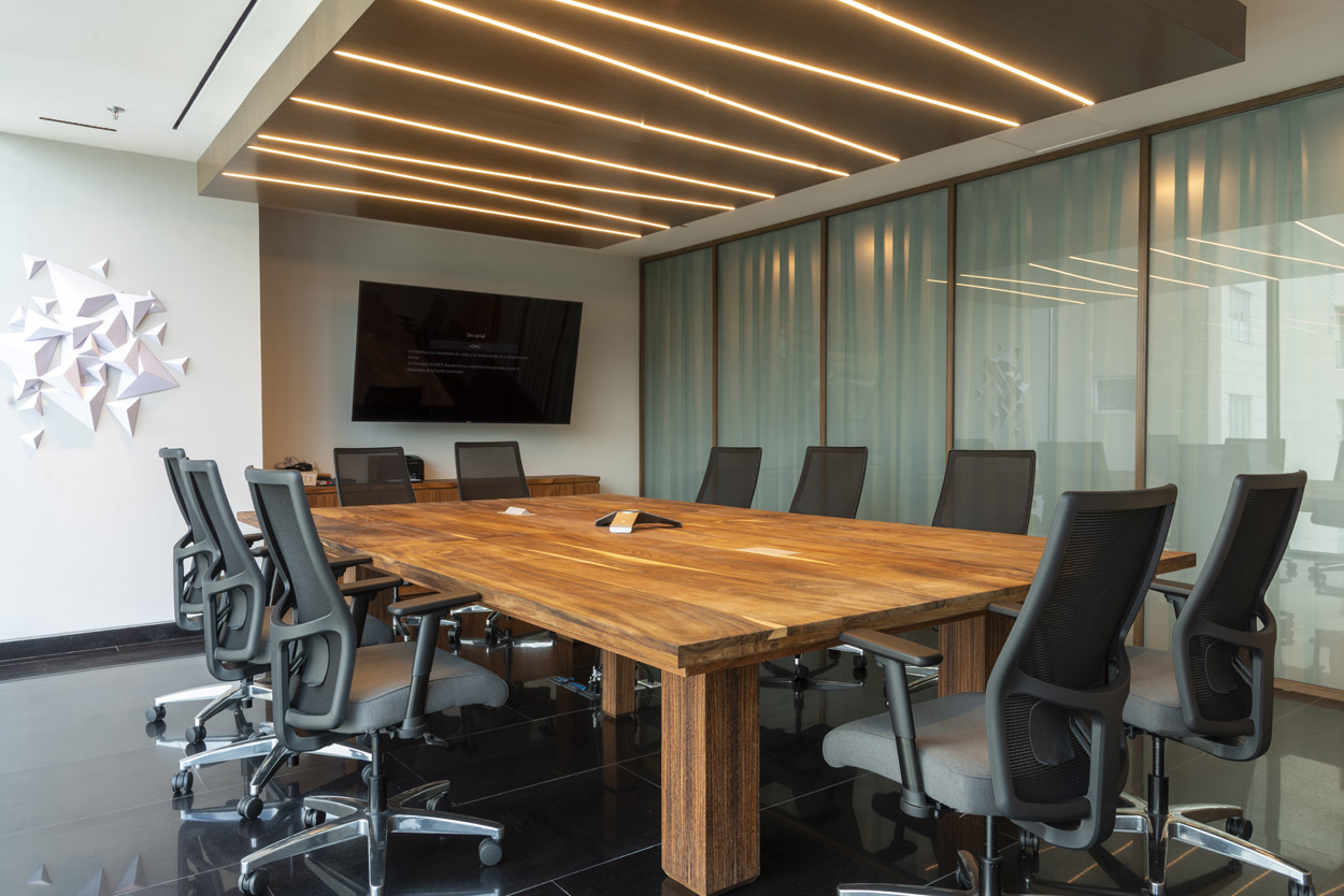 墨西哥城金融公司优雅办公空间-18