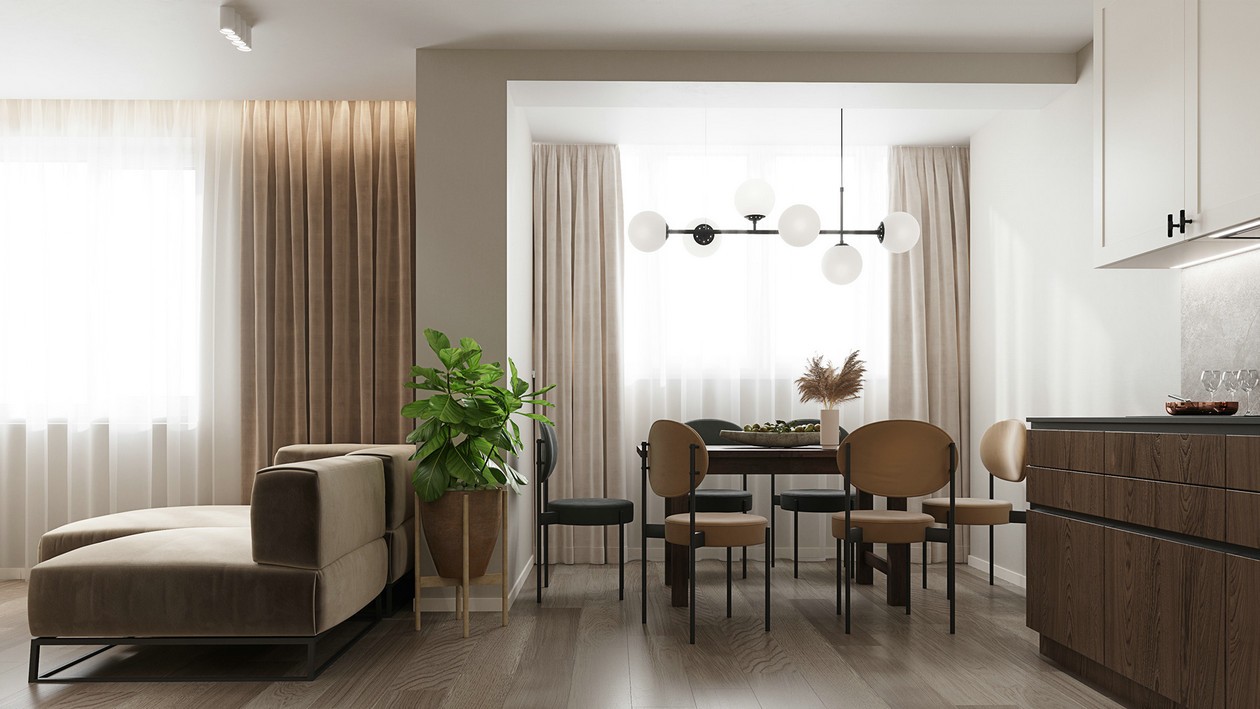 乌克兰上城 130平简约空间设计-3