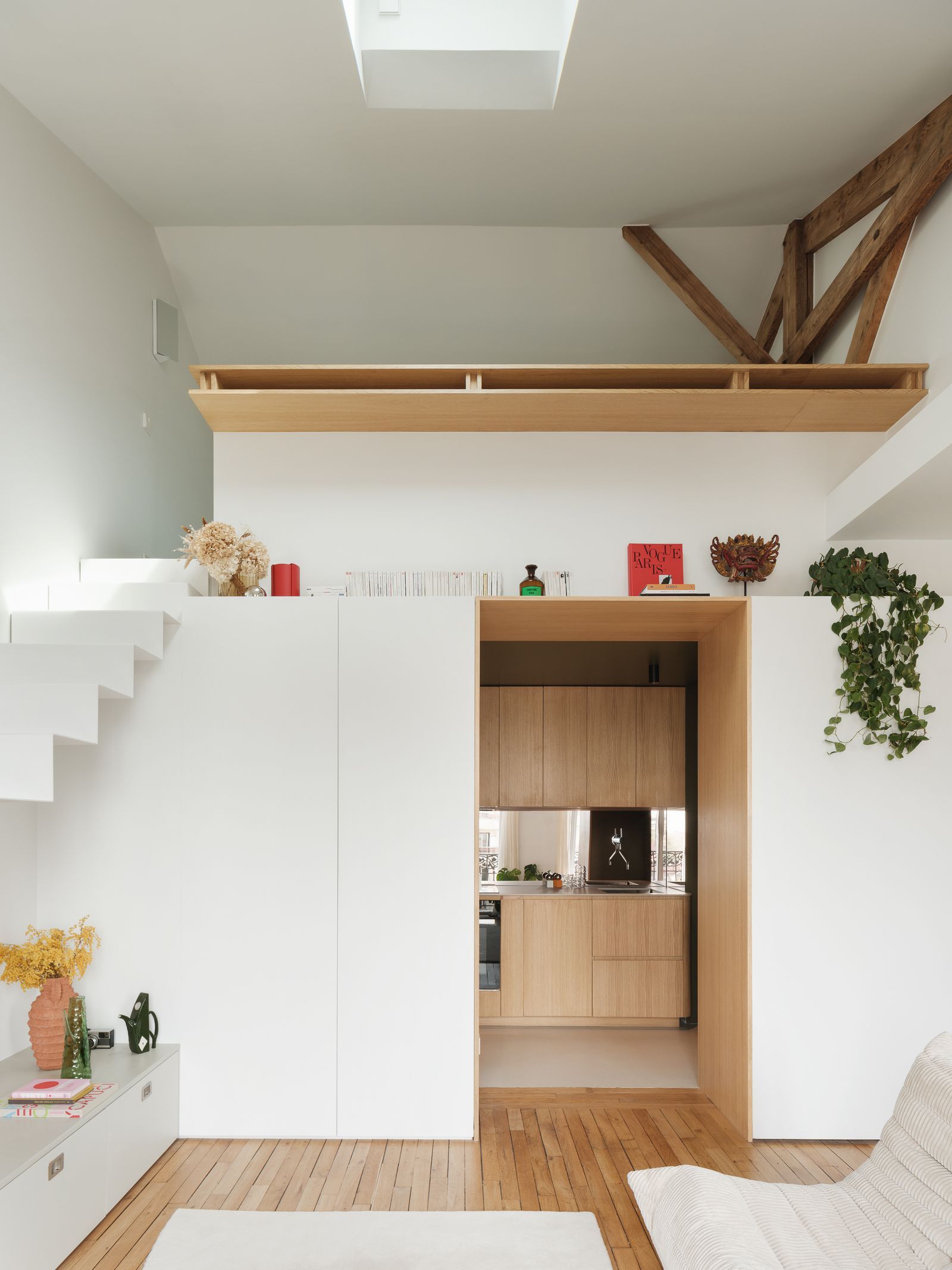 巴黎45平迷你复式公寓改造丨法国巴黎-7