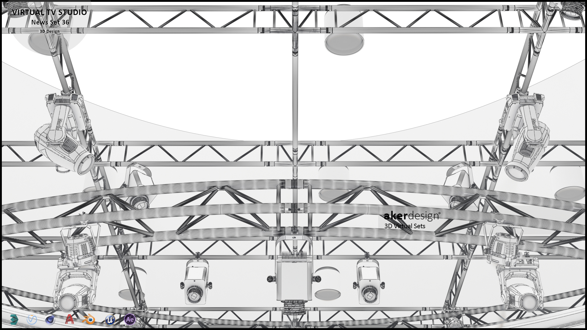 虚拟电视演播室新闻场景 36-18