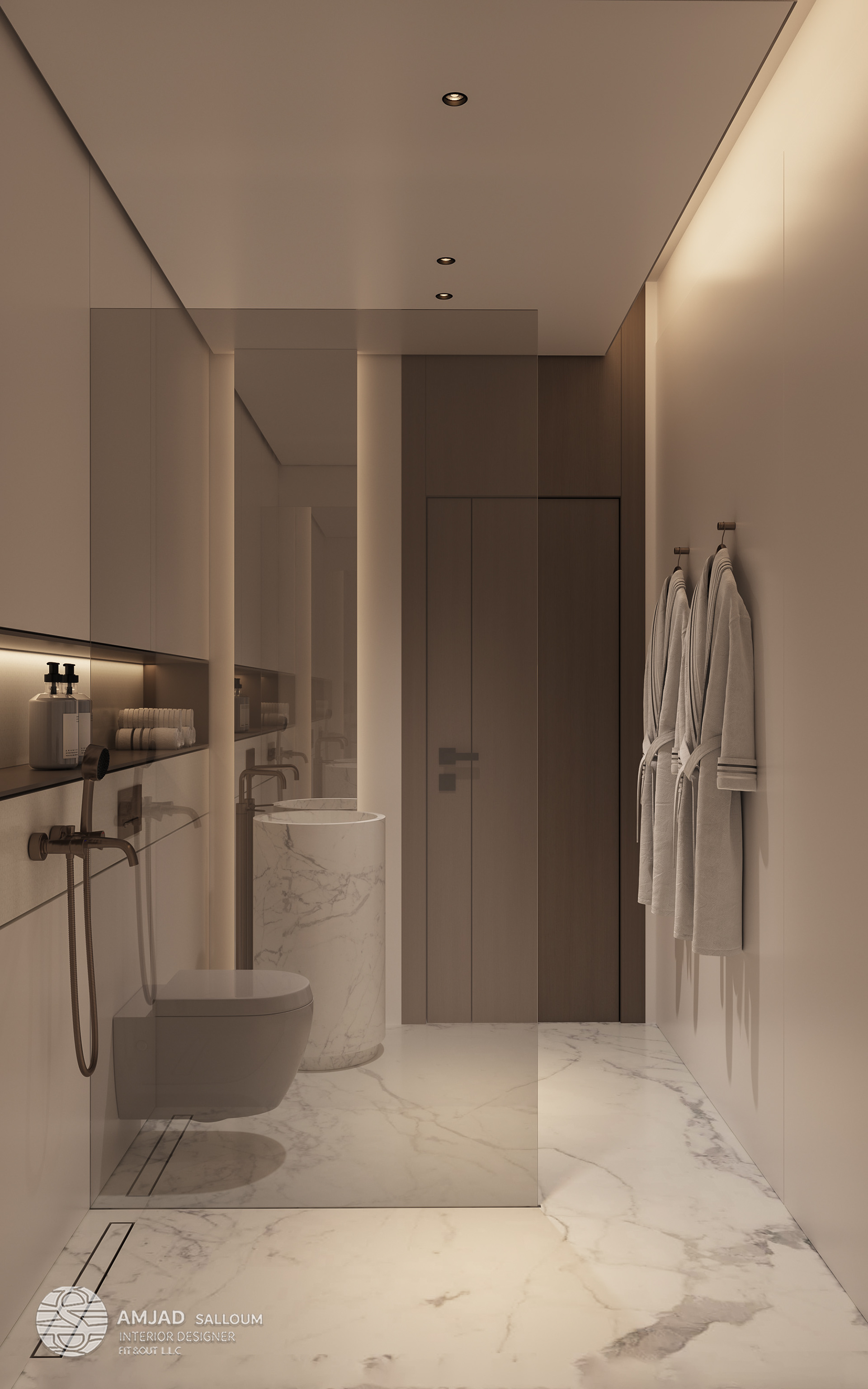 浴室设计丨阿联酋迪拜丨Amjad Salloum 室内设计工作室-12