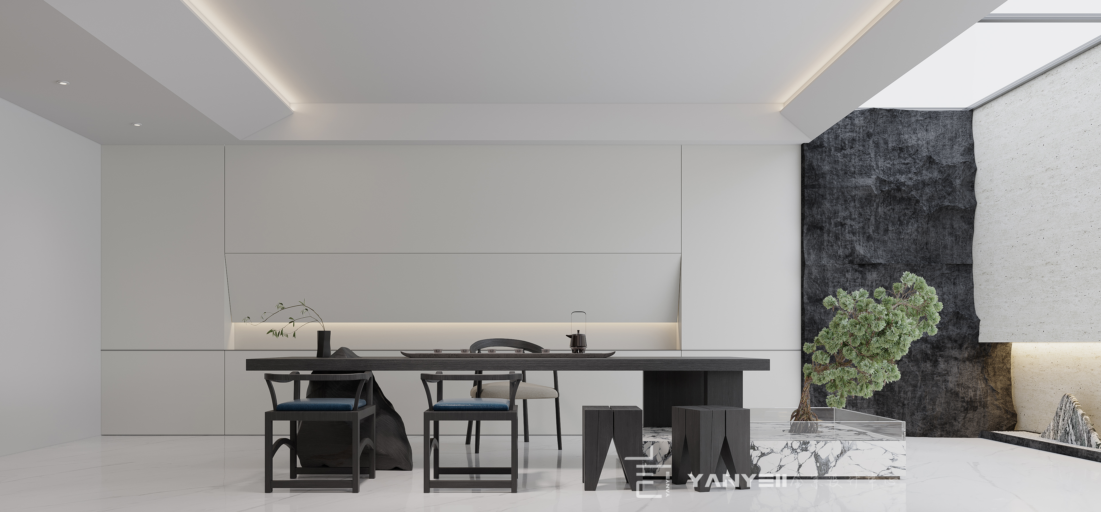 杭州现代极简黑白灰案例丨中国杭州-18