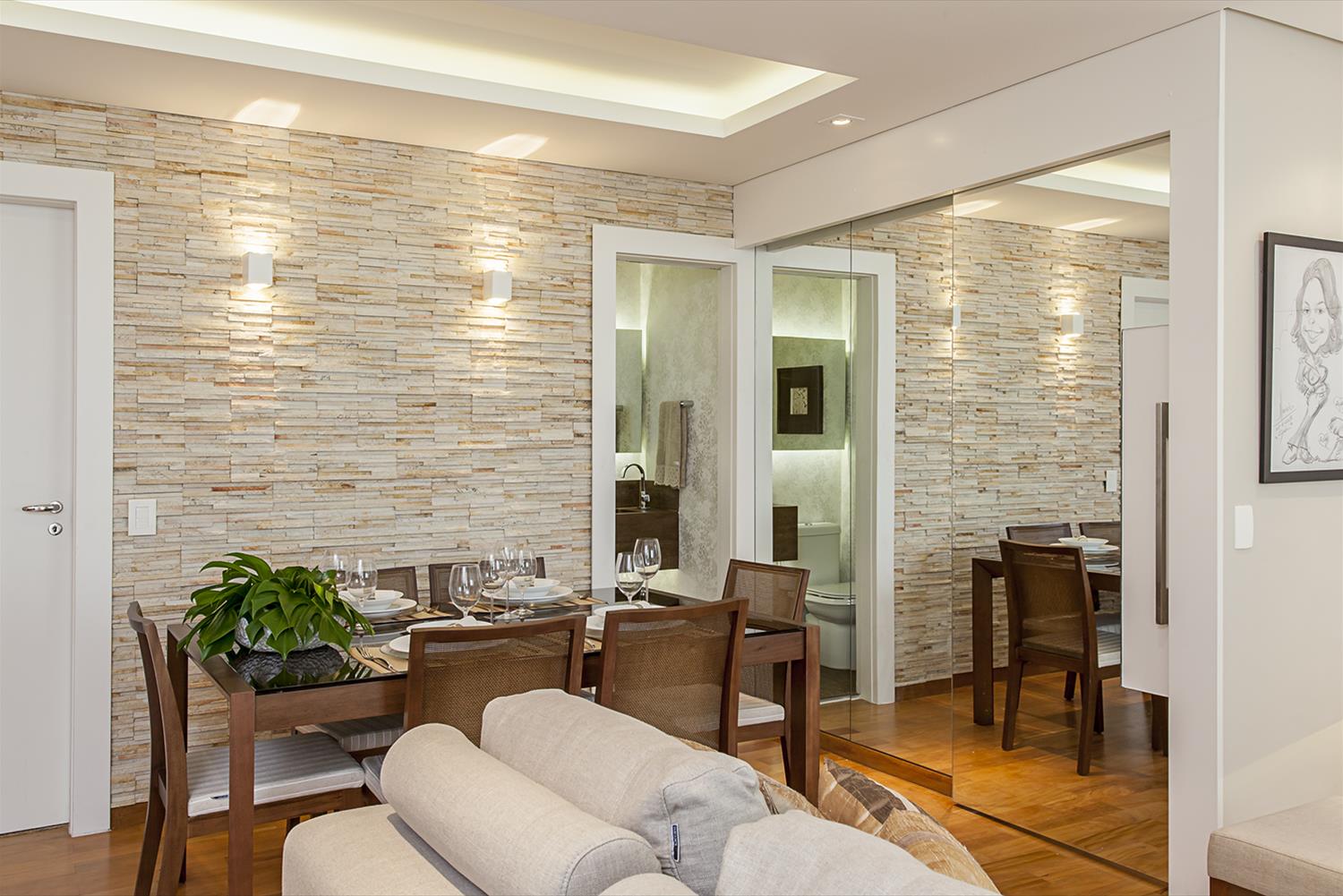 巴西圣保罗的温馨公寓 | 木质与石材的完美结合-4