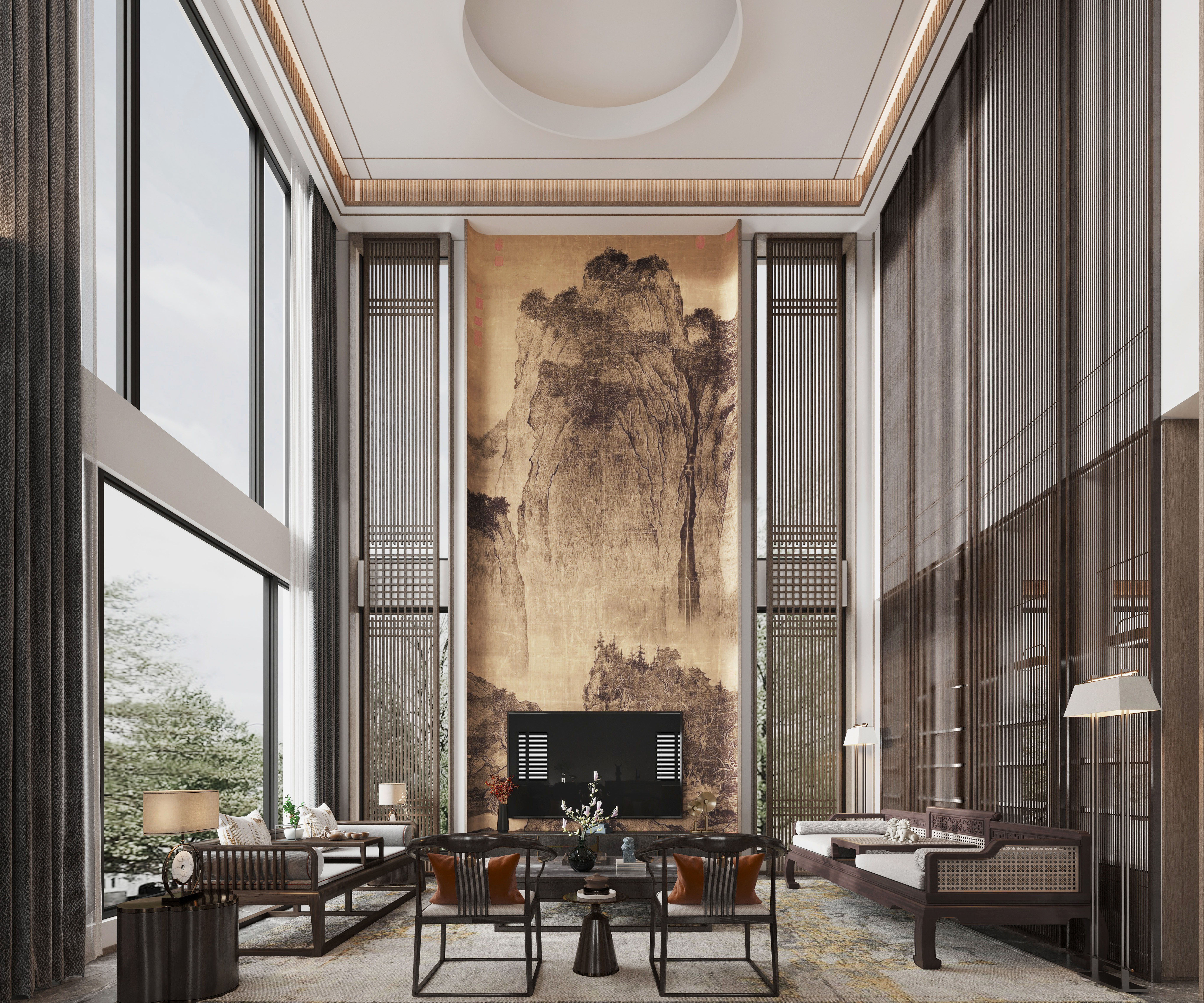 纵禾设计 | 福建莆田自建别墅800㎡ 中式别墅-4